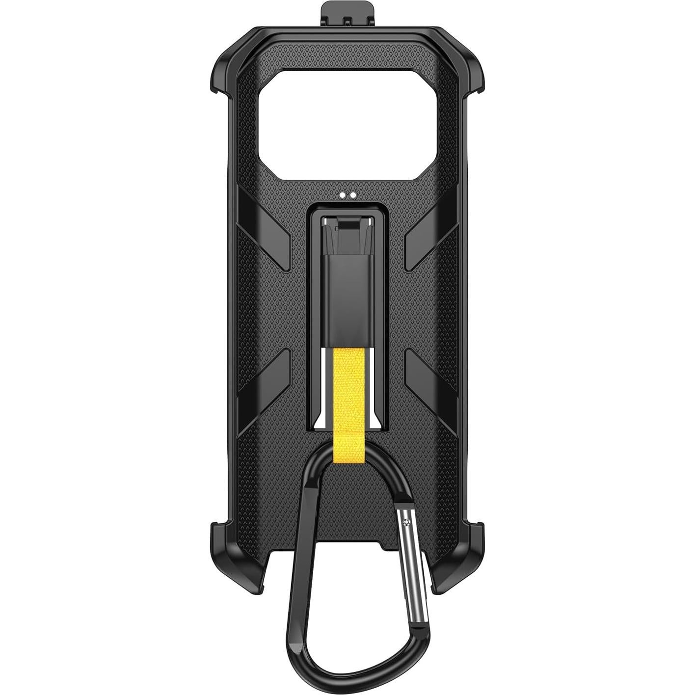 Funda Protectora TPU Negra Ulefone Armor 27 con Clip y Mosquetón