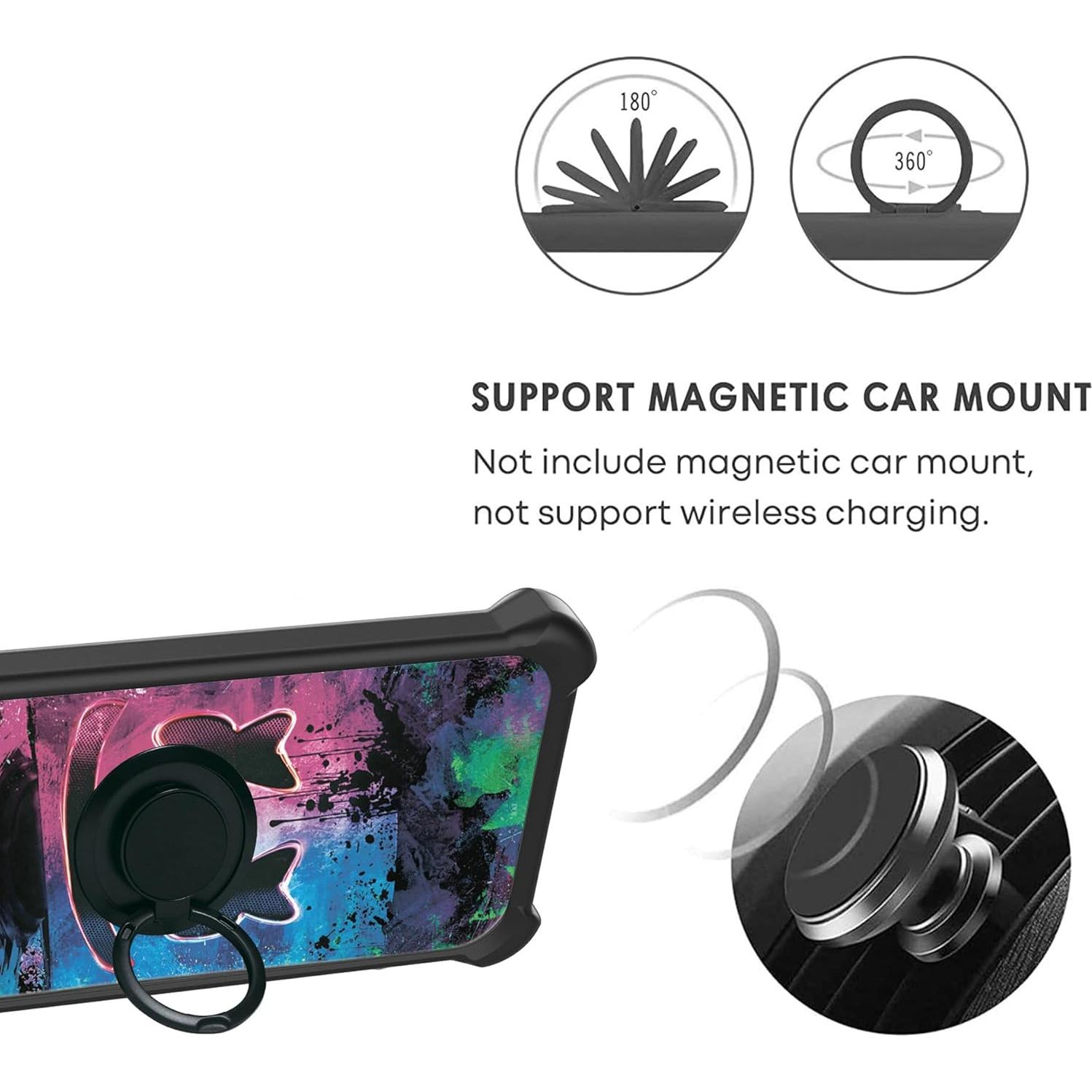 Funda híbrida YGH-BQ para TCL K33 5G y K32 5G con soporte