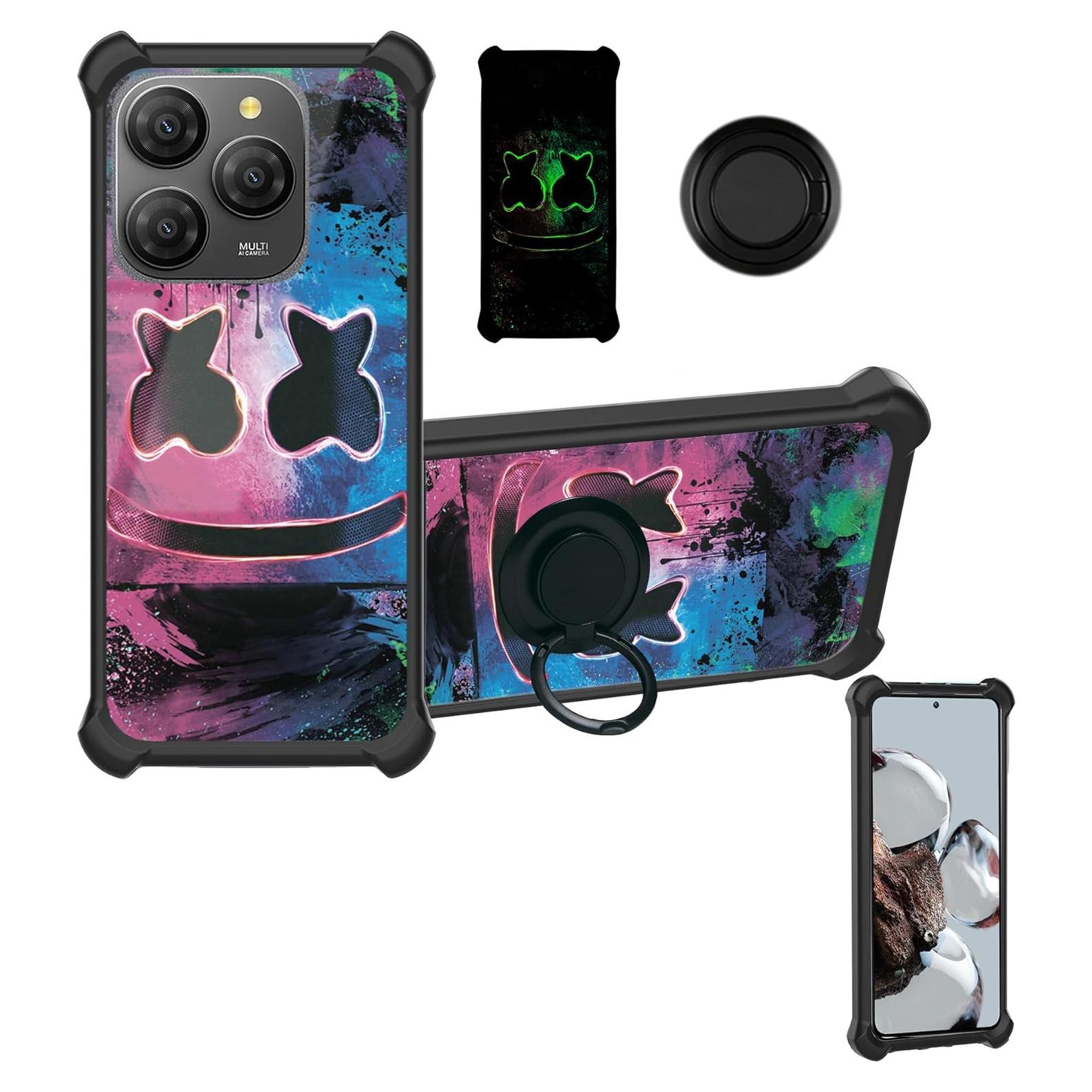 Funda híbrida UMIDIGI G9X y Note 100X 5G con soporte anillo