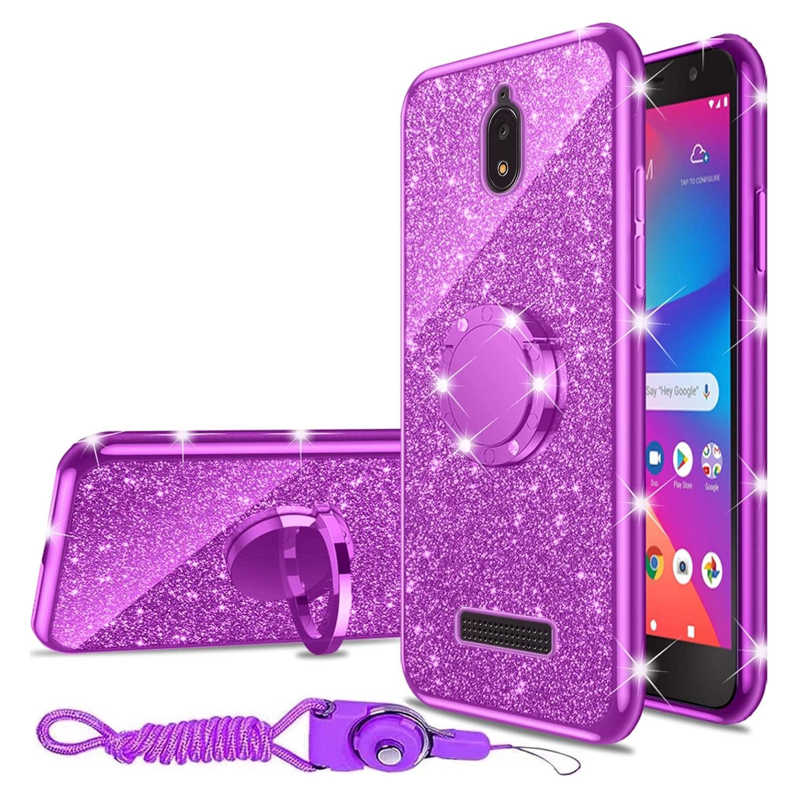 Funda de TPU Brillante Nancheng para BLU View 2 - Púrpura