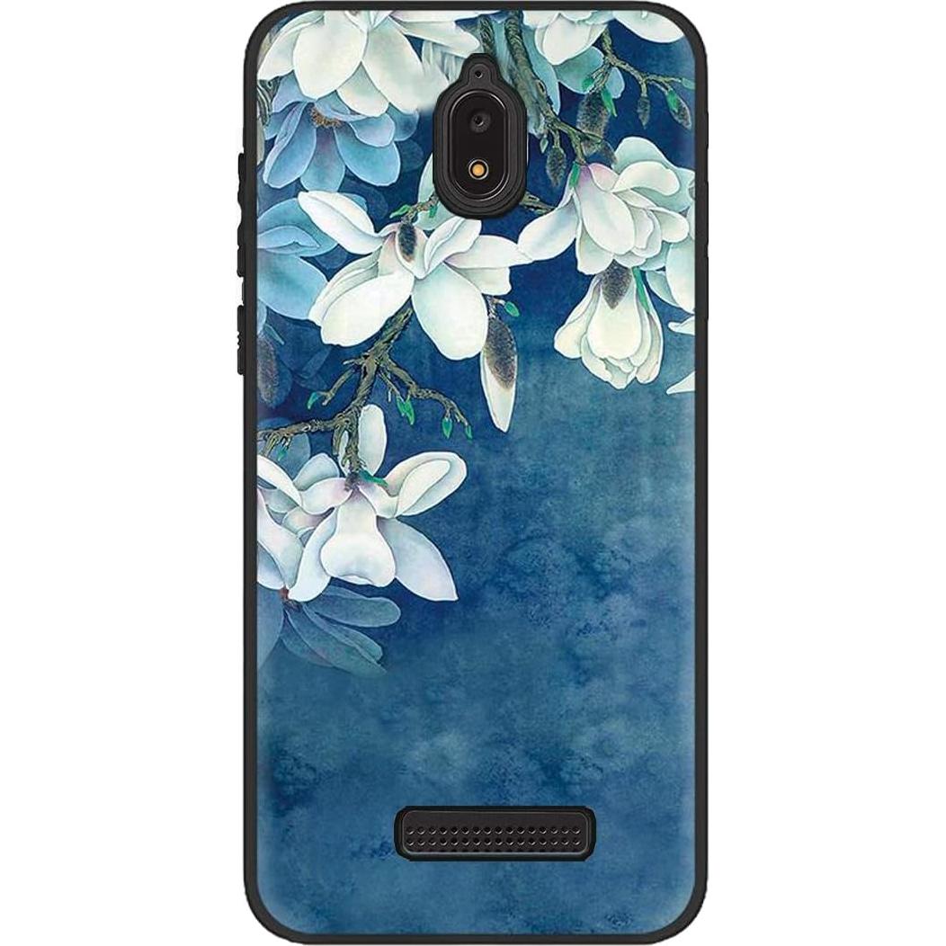 Funda trasera TPU Blu View 2 (B130DL) diseño flores azul