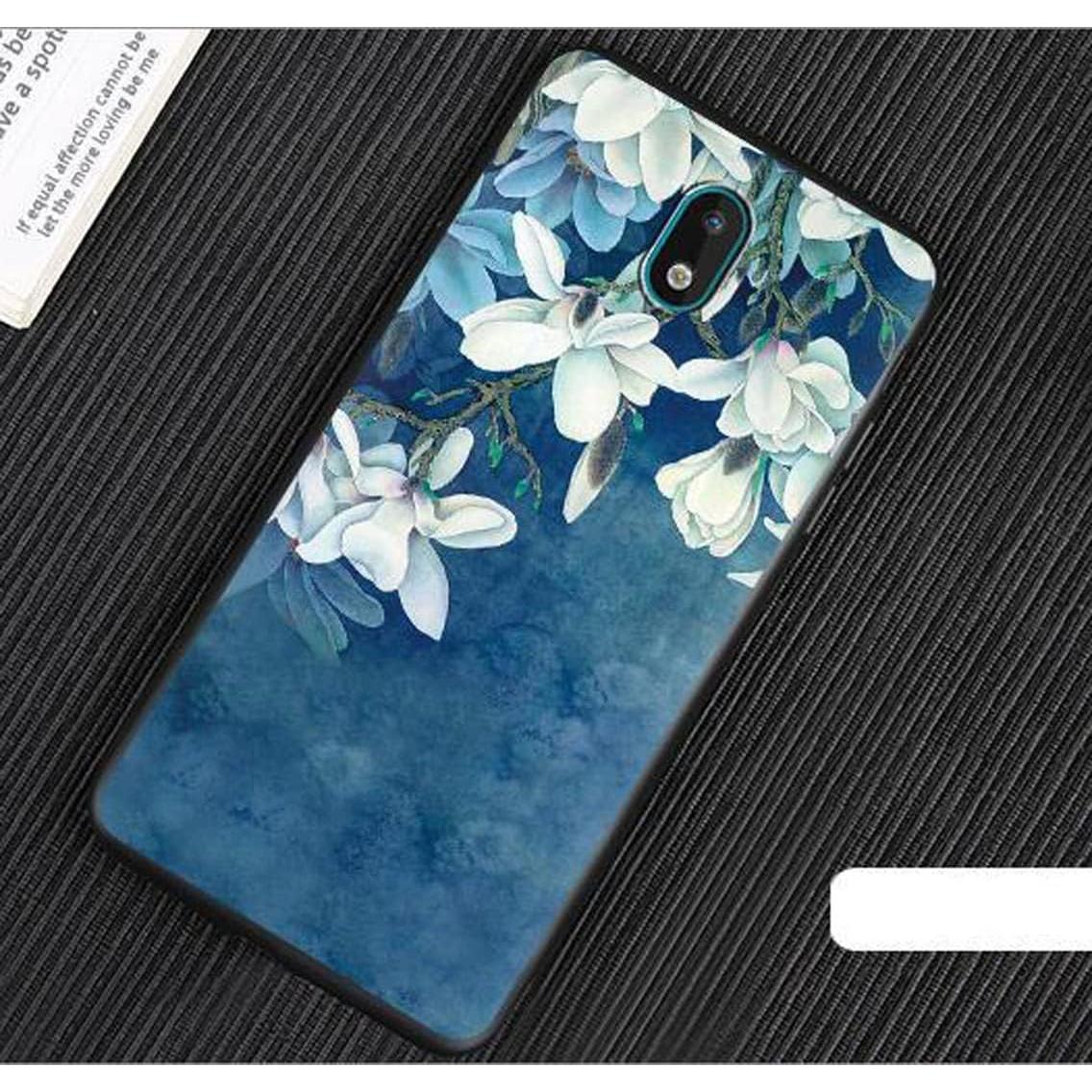 Funda trasera TPU Blu View 2 (B130DL) diseño flores azul