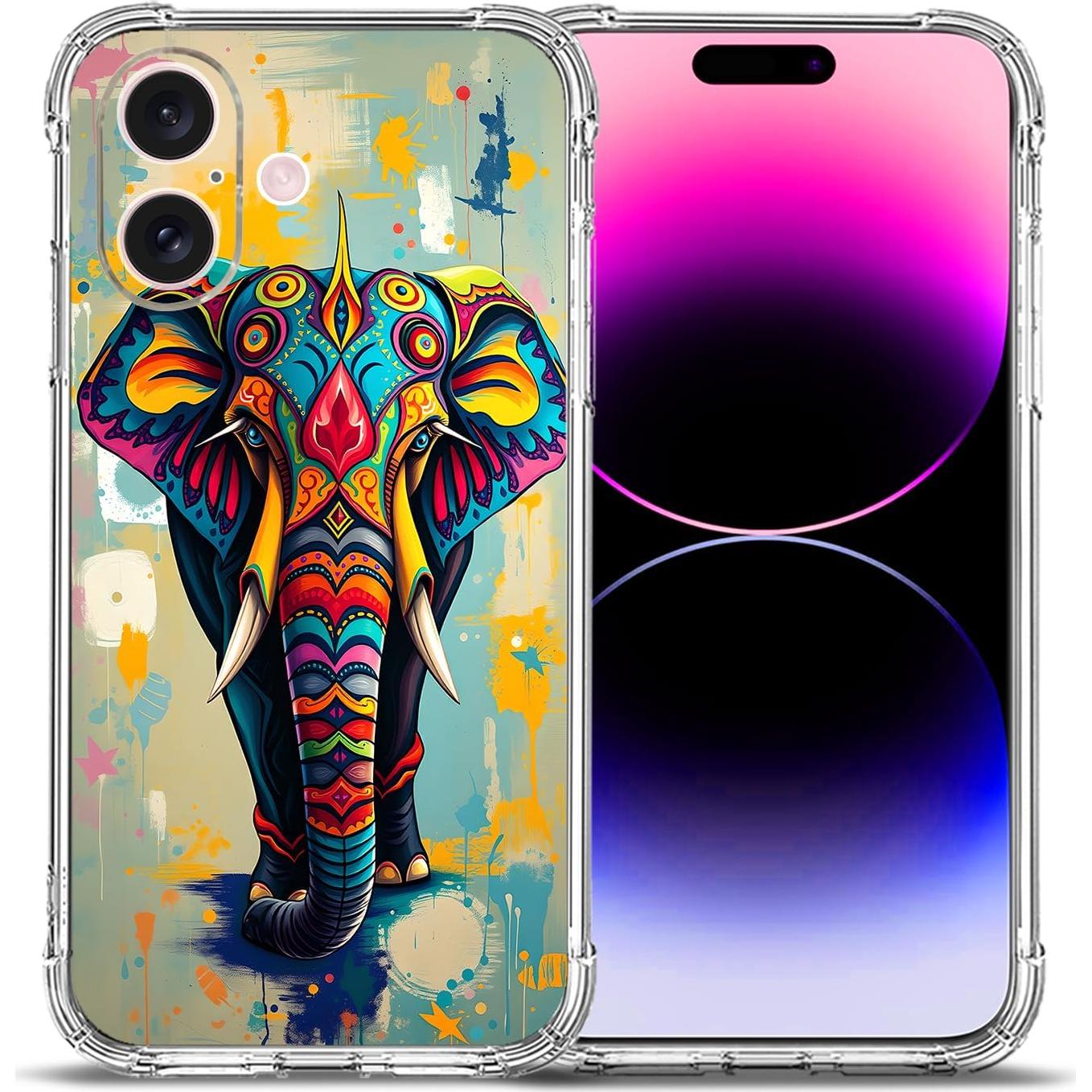Funda TPU para iPhone 17 Beaucov Elefante Tribal Antigolpes