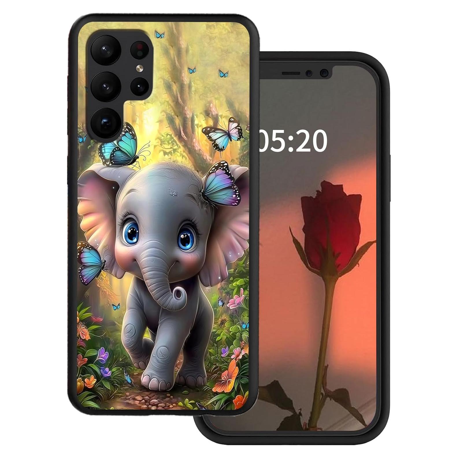 Funda delgada TPU Samsung Galaxy S25 Ultra 5G Elefante y Mariposa