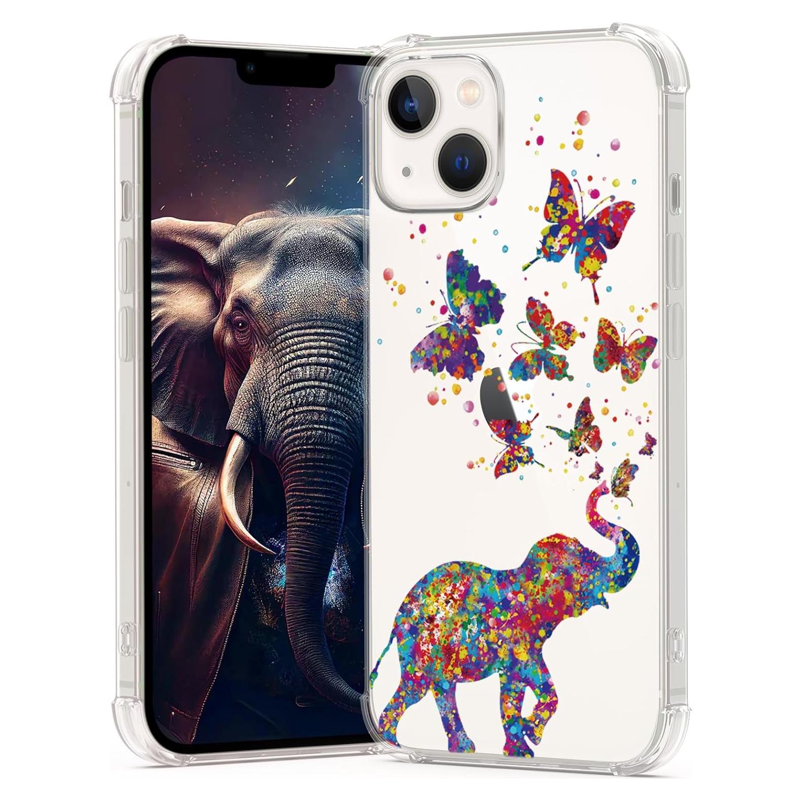 Funda para iPhone 13 BEIMEITU Elefante Mariposa Suave