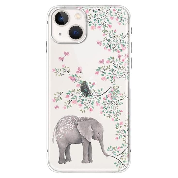 Funda TPU Clara para iPhone 13 - Elefante Floral Fancy Case