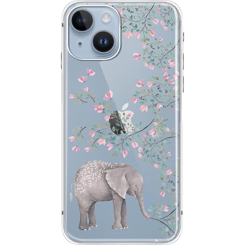 Funda TPU Clara para iPhone 13 - Elefante Floral Fancy Case