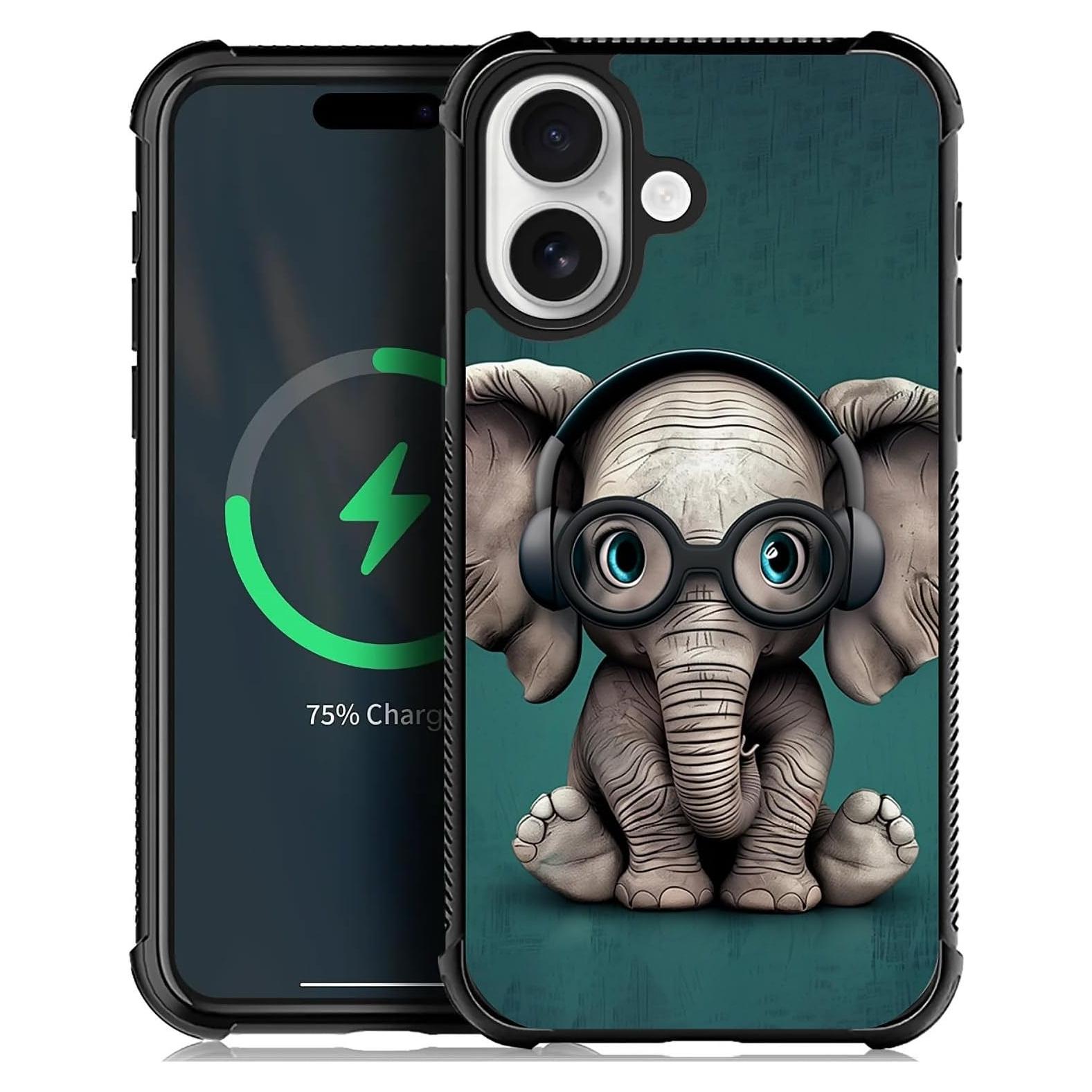 Funda Dura para iPhone 17 Goodsprout con Diseño Elefante