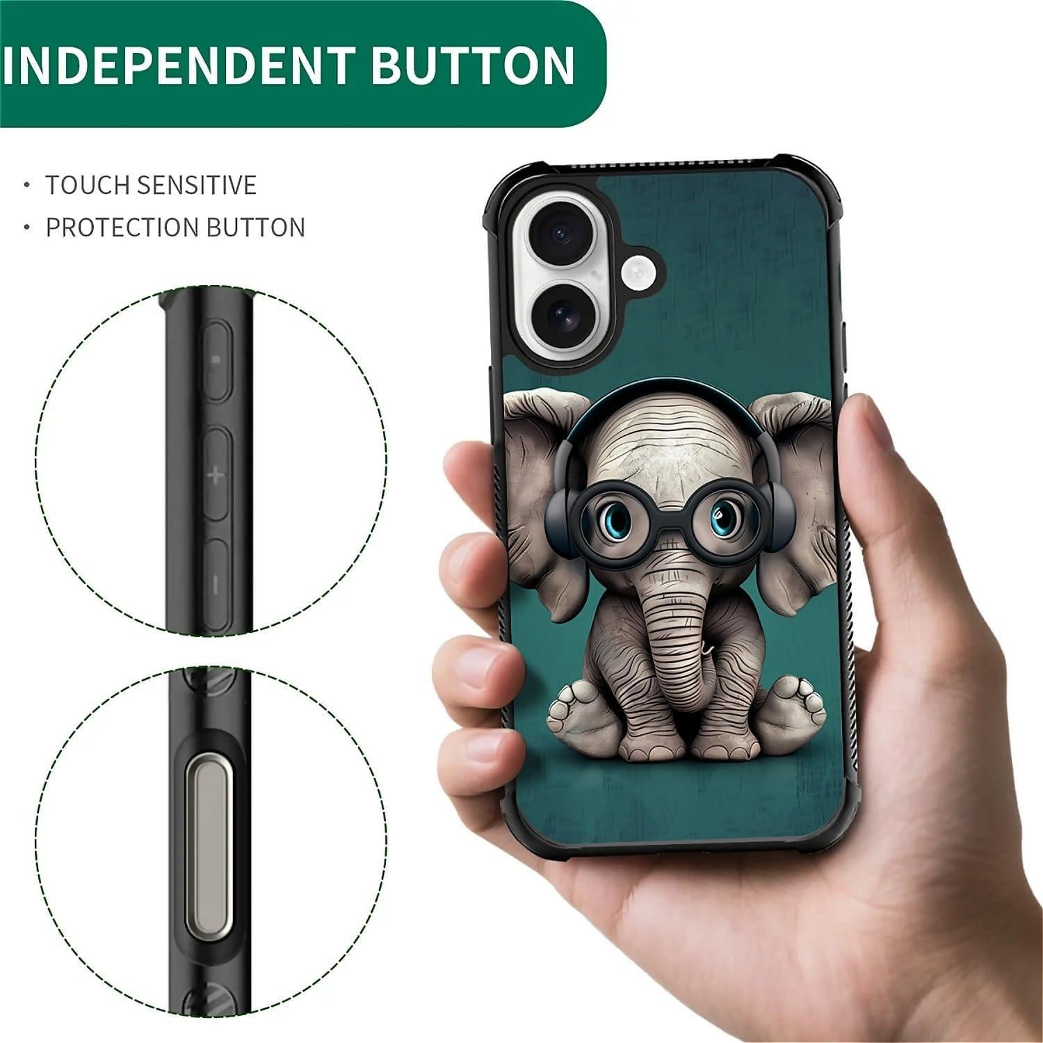 Funda Dura para iPhone 17 Goodsprout con Diseño Elefante