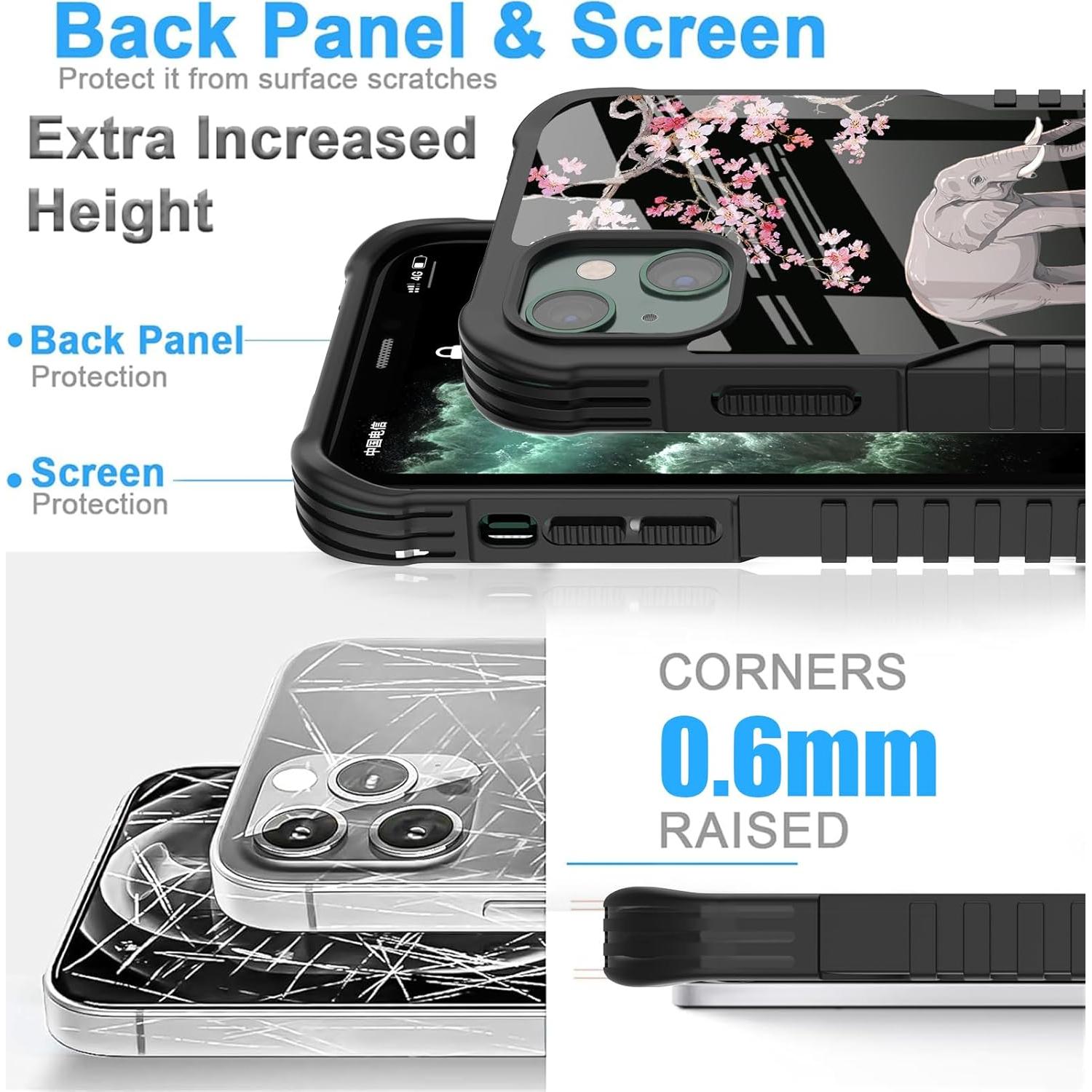 Funda Antideslizante Impermeable HEVIGO para iPhone 14/13 Elefante