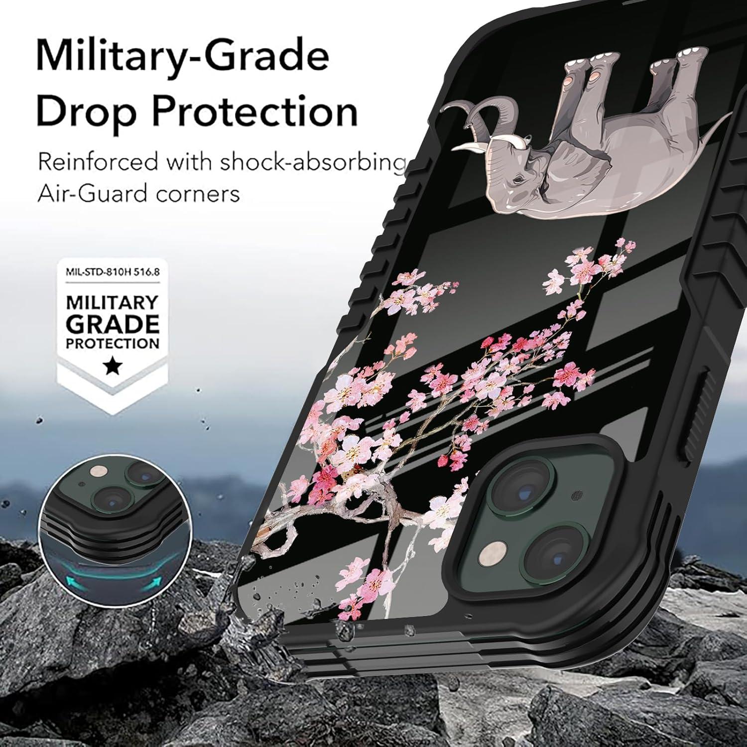 Funda Antideslizante Impermeable HEVIGO para iPhone 14/13 Elefante