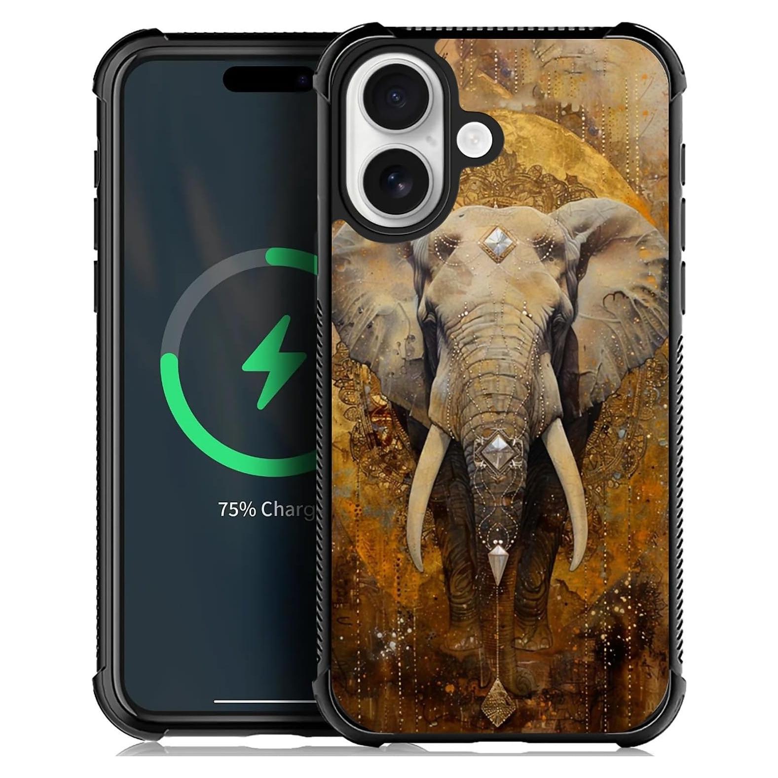 Funda Magnética TAMEFOX para iPhone 17 - Elefante Diamante