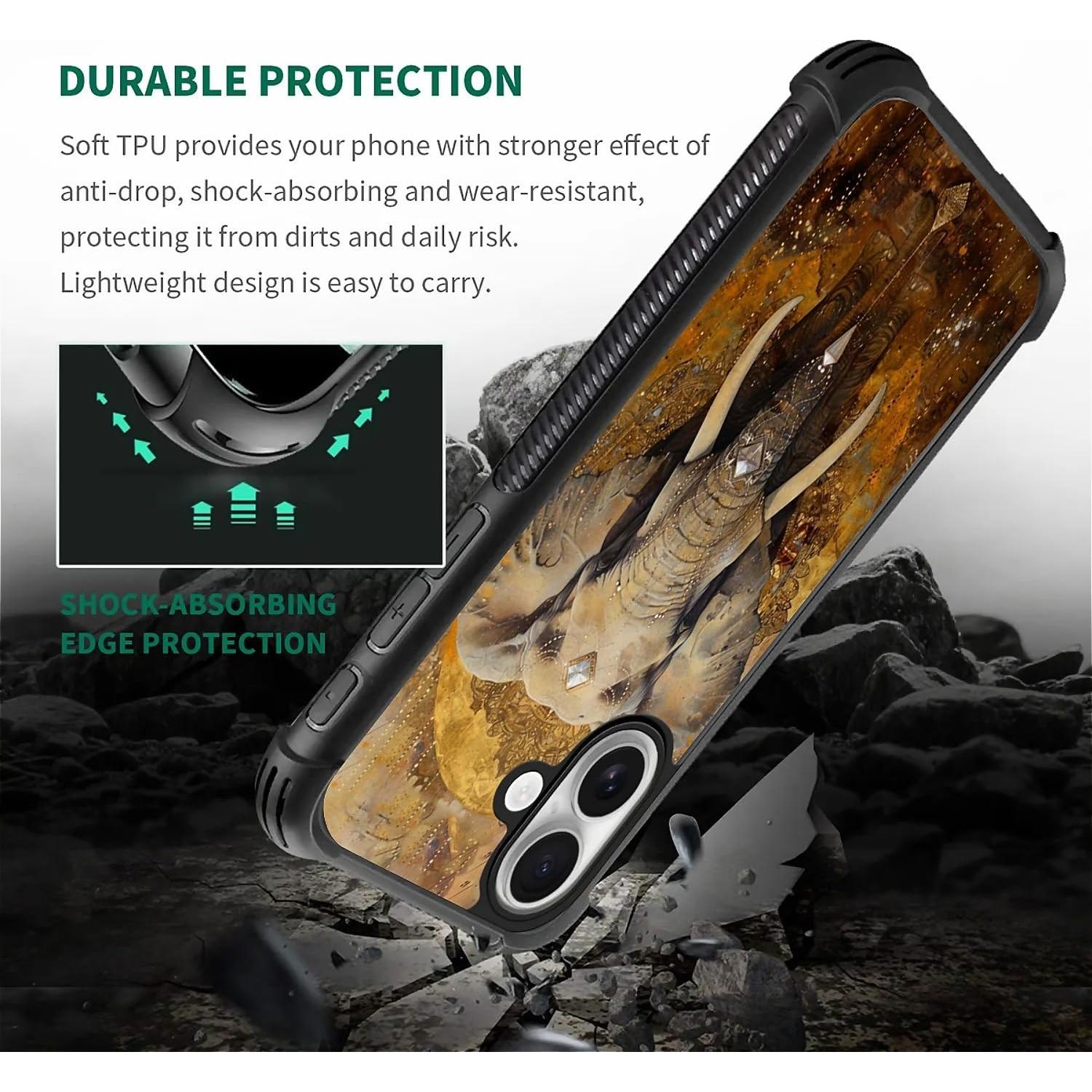 Funda Magnética TAMEFOX para iPhone 17 - Elefante Diamante