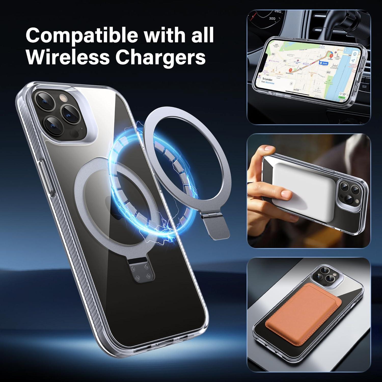 Funda Magnética Flyzoo para iPhone 14 Pro Max - Transparente