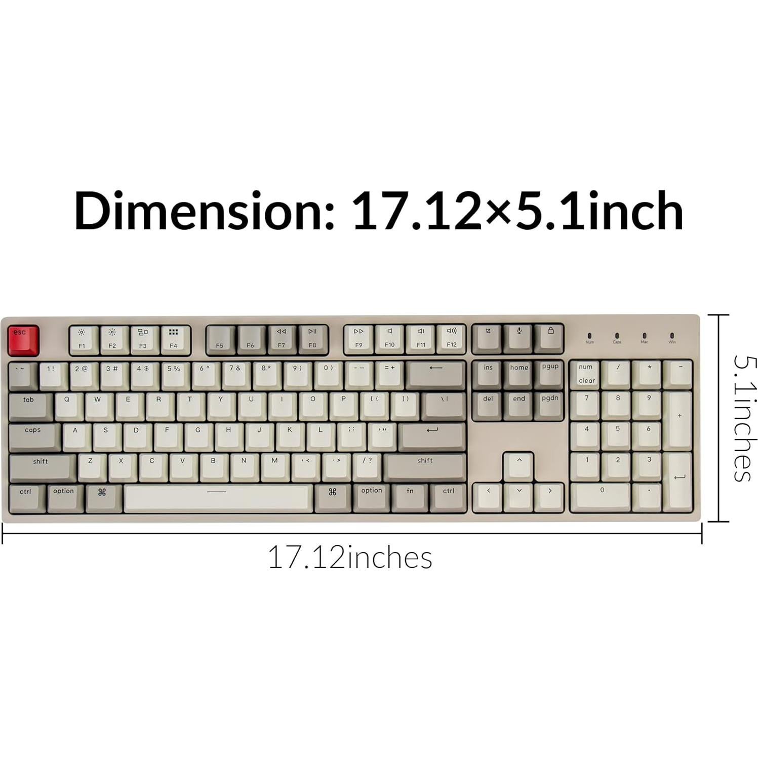 Teclado Mecánico Keychron C2 104 Teclas USB-C para Mac/Windows