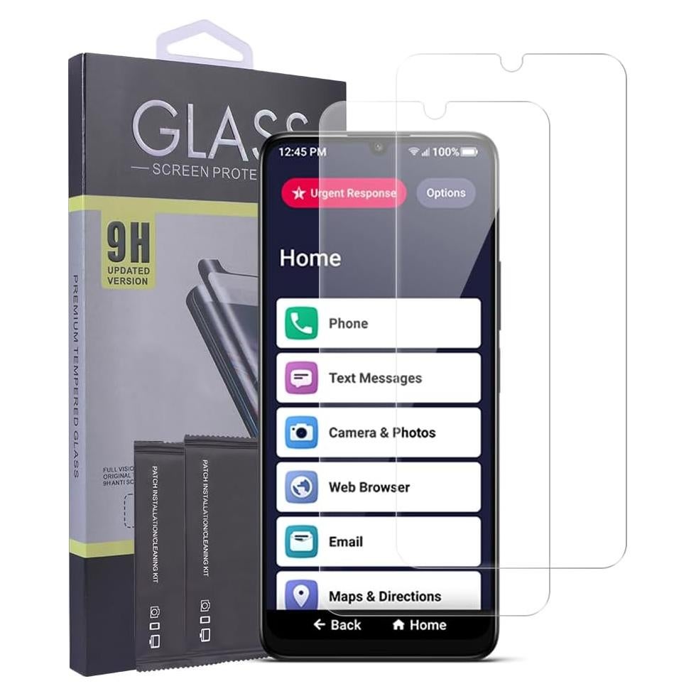 Protector de Pantalla Vidrio Templado Nakedcellphone para Jitterbug Smart4/TCL 40XL - Doble 9H