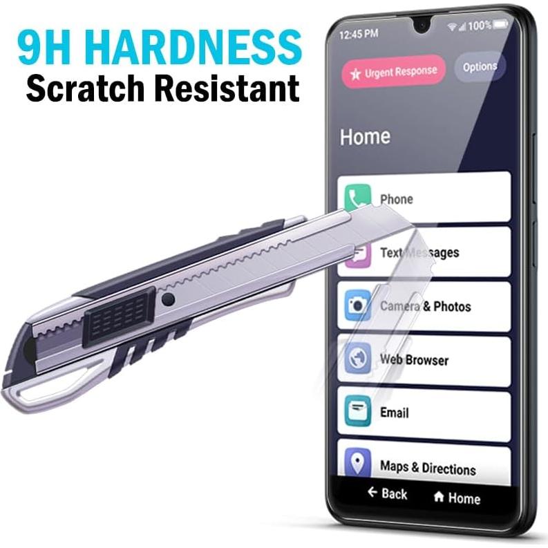 Protector de Pantalla Vidrio Templado Nakedcellphone para Jitterbug Smart4/TCL 40XL - Doble 9H