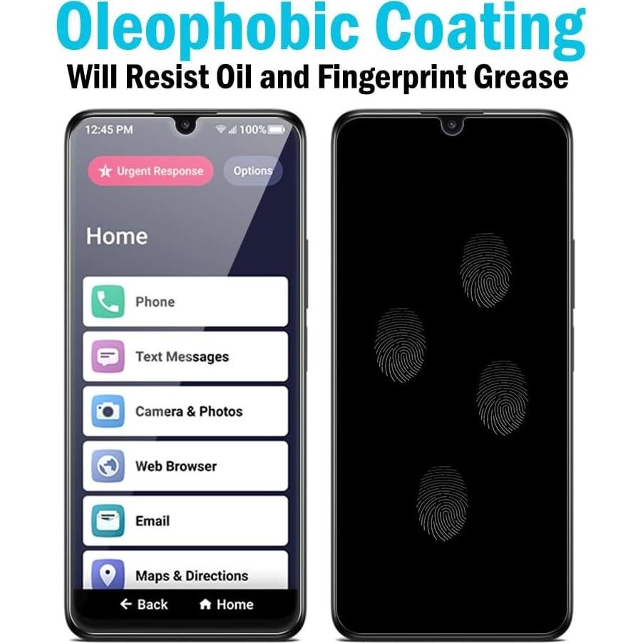 Protector de Pantalla Vidrio Templado Nakedcellphone para Jitterbug Smart4/TCL 40XL - Doble 9H