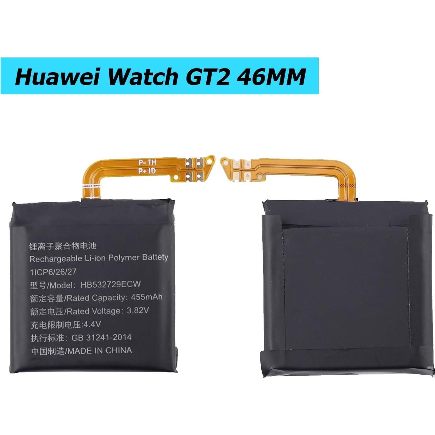 Batería de Reemplazo HB532729ECW para Huawei Watch GT2 46MM