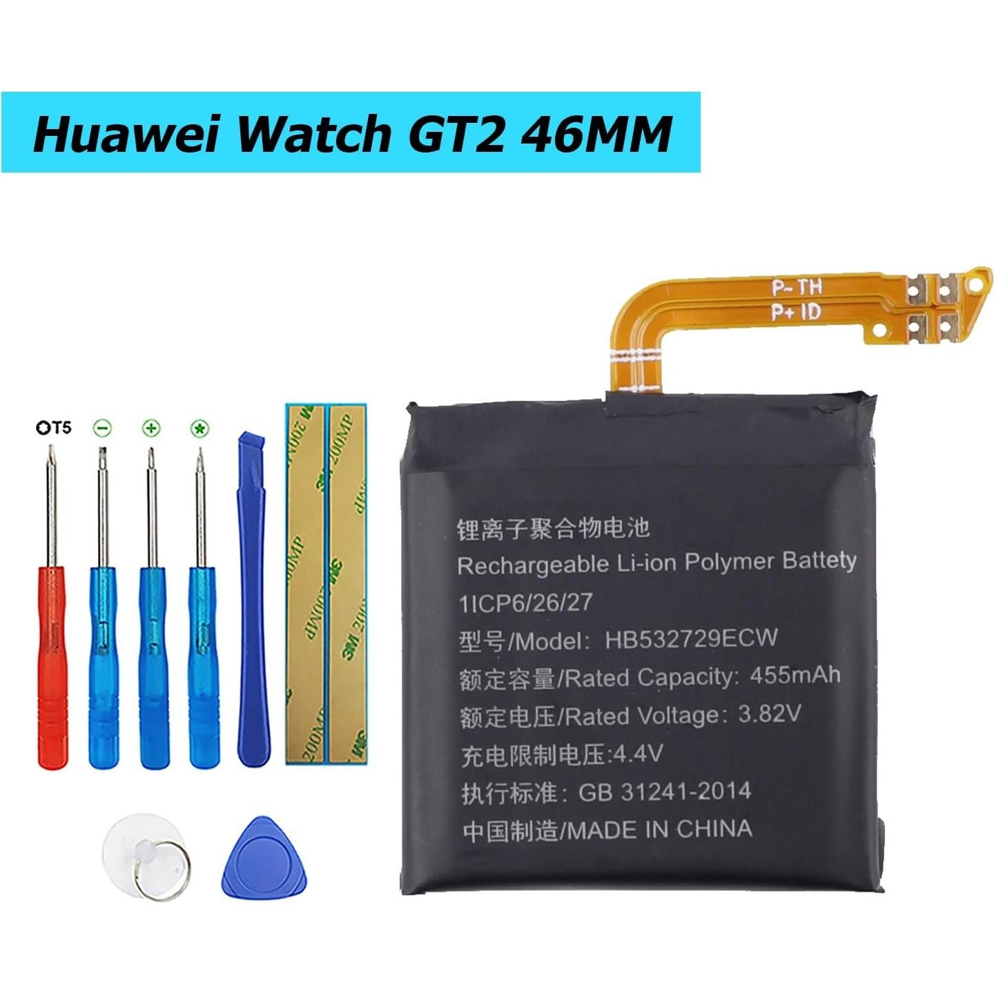 Batería de Reemplazo HB532729ECW para Huawei Watch GT2 46MM