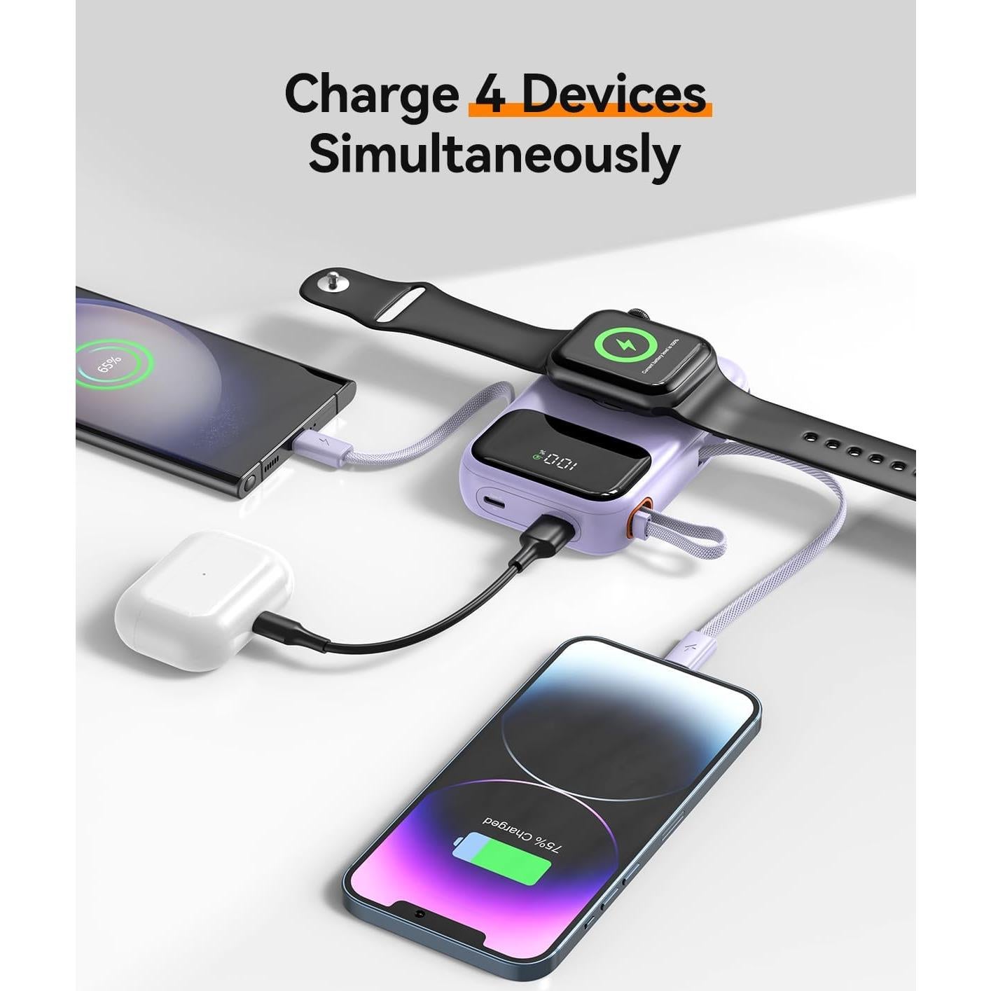 Cargador Portátil Kuulaa 10000mAh Carga Rápida 22.5W