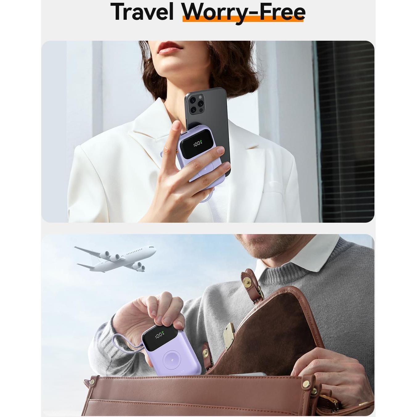 Cargador Portátil Kuulaa 10000mAh Carga Rápida 22.5W