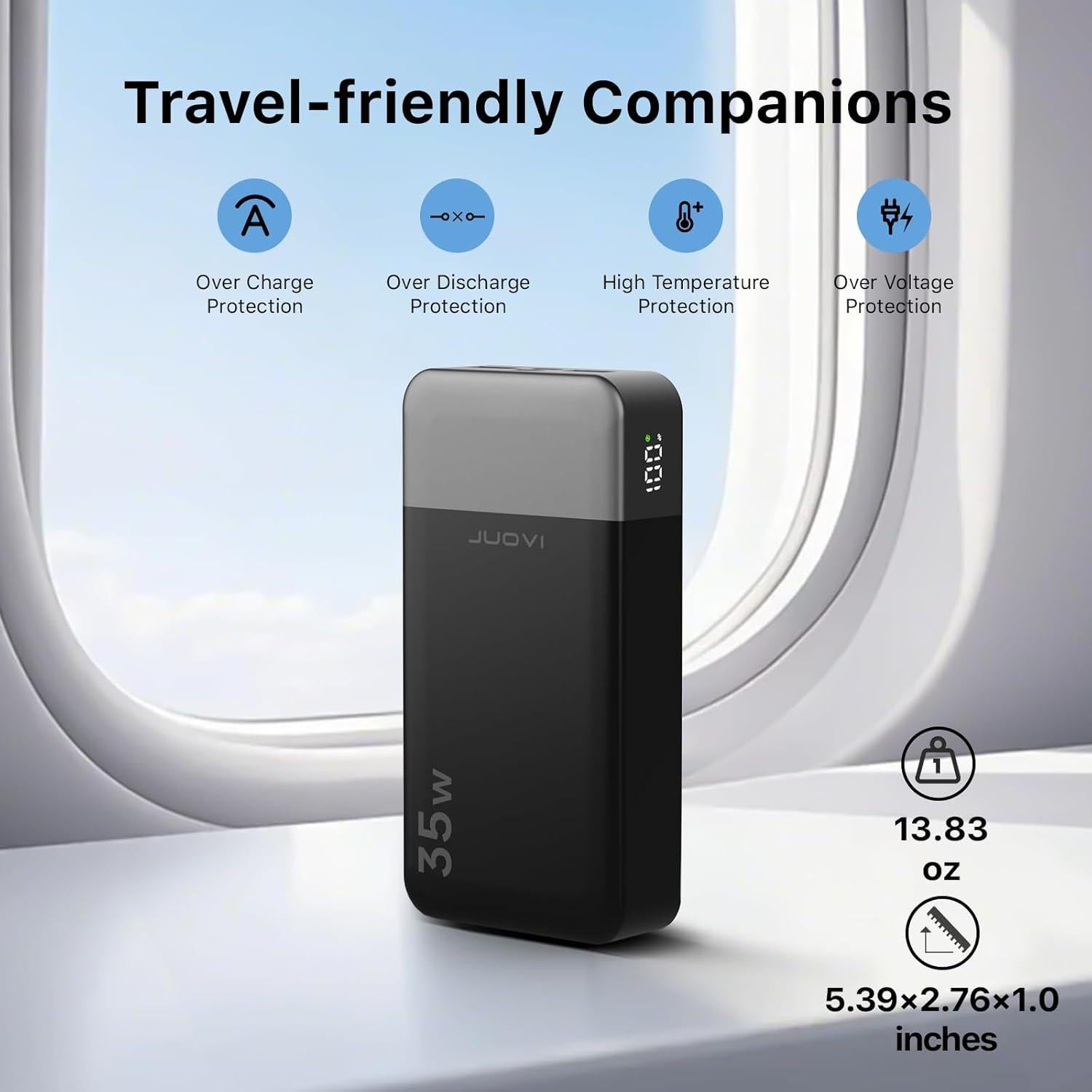 Cargador Portátil JUOVI 20000mAh 35W Carga Rápida USB-C