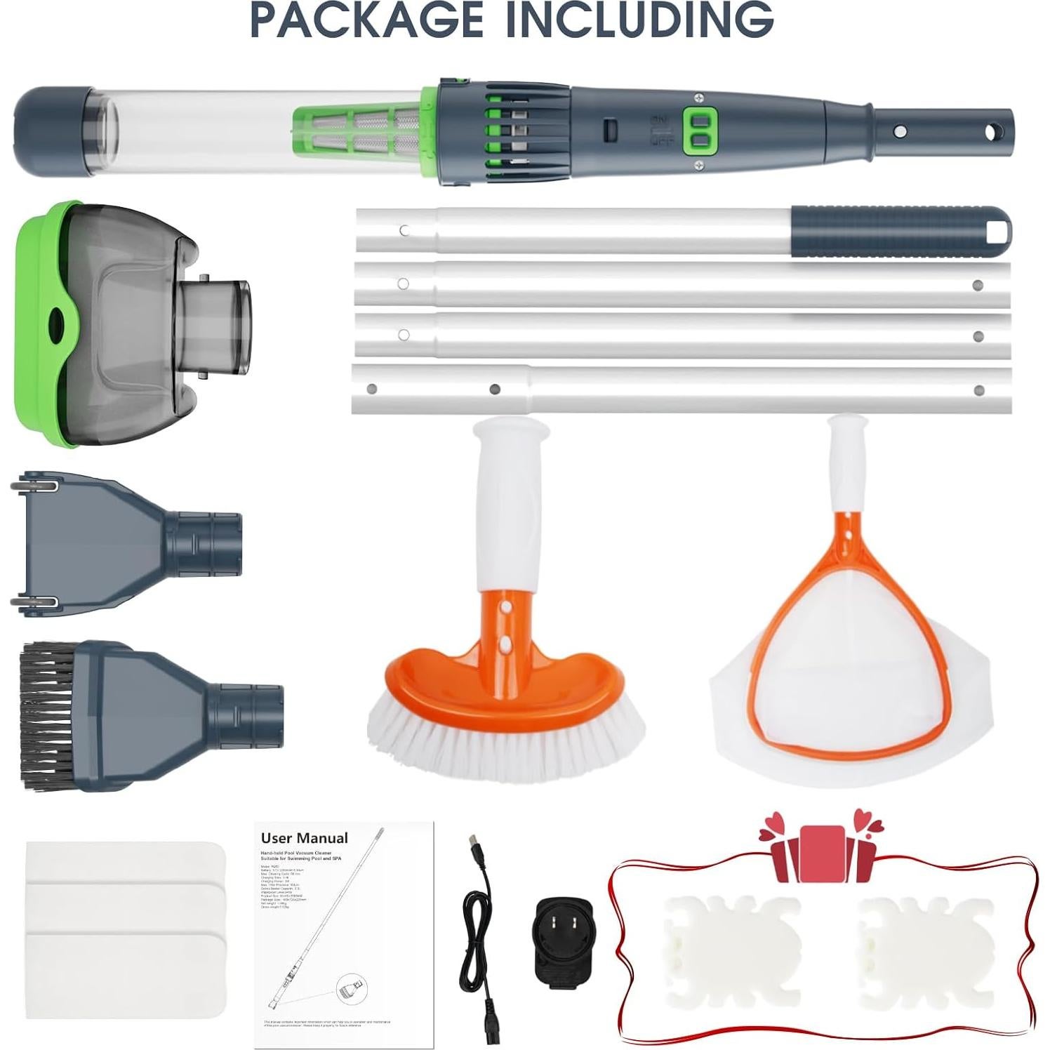 Aspiradora Recargable AQUA FYSH AQ10 Max para Piscina y Spa