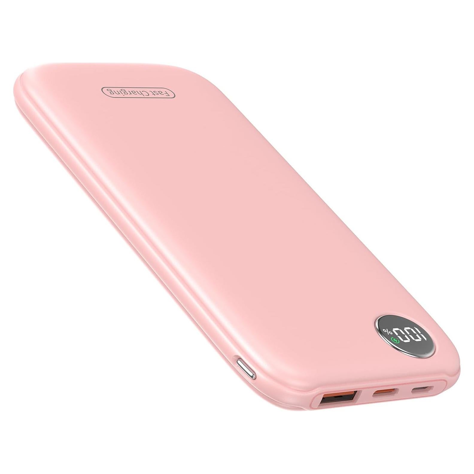 Powerbank Carga Rápida 10000mAh Rosa USB-C 4.5A