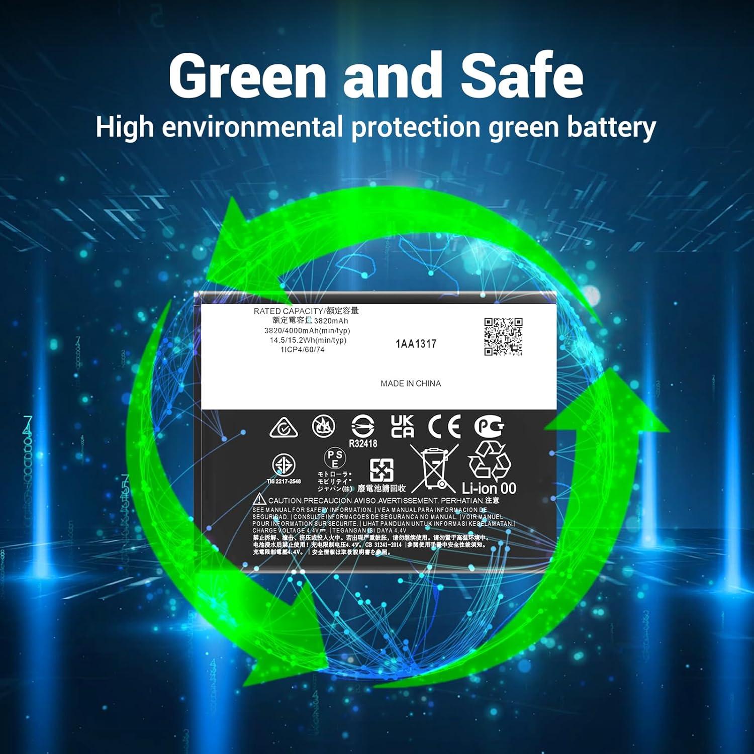 Batería de Reemplazo KE40 4000mAh para Moto E6 XT2005