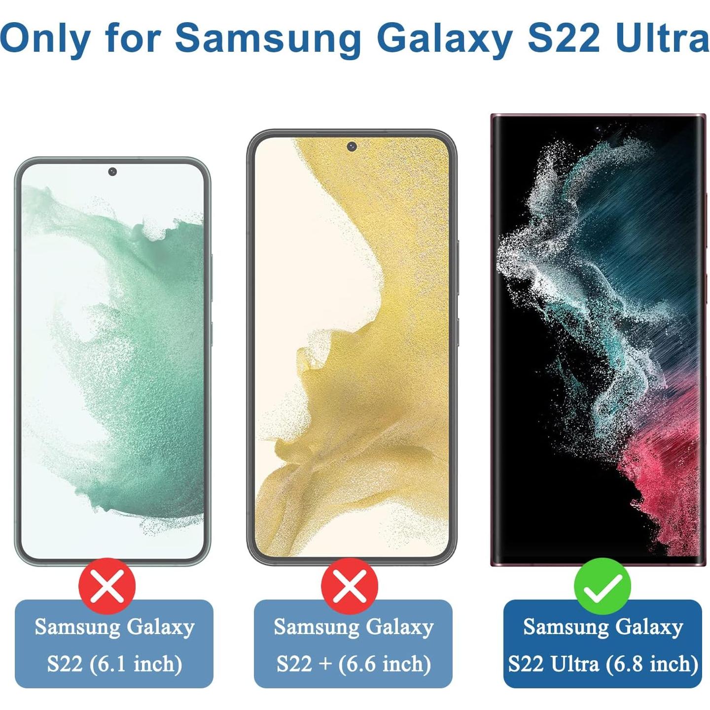 Protector de Pantalla Vidrio Templado YWXTW para Samsung S22 Ultra