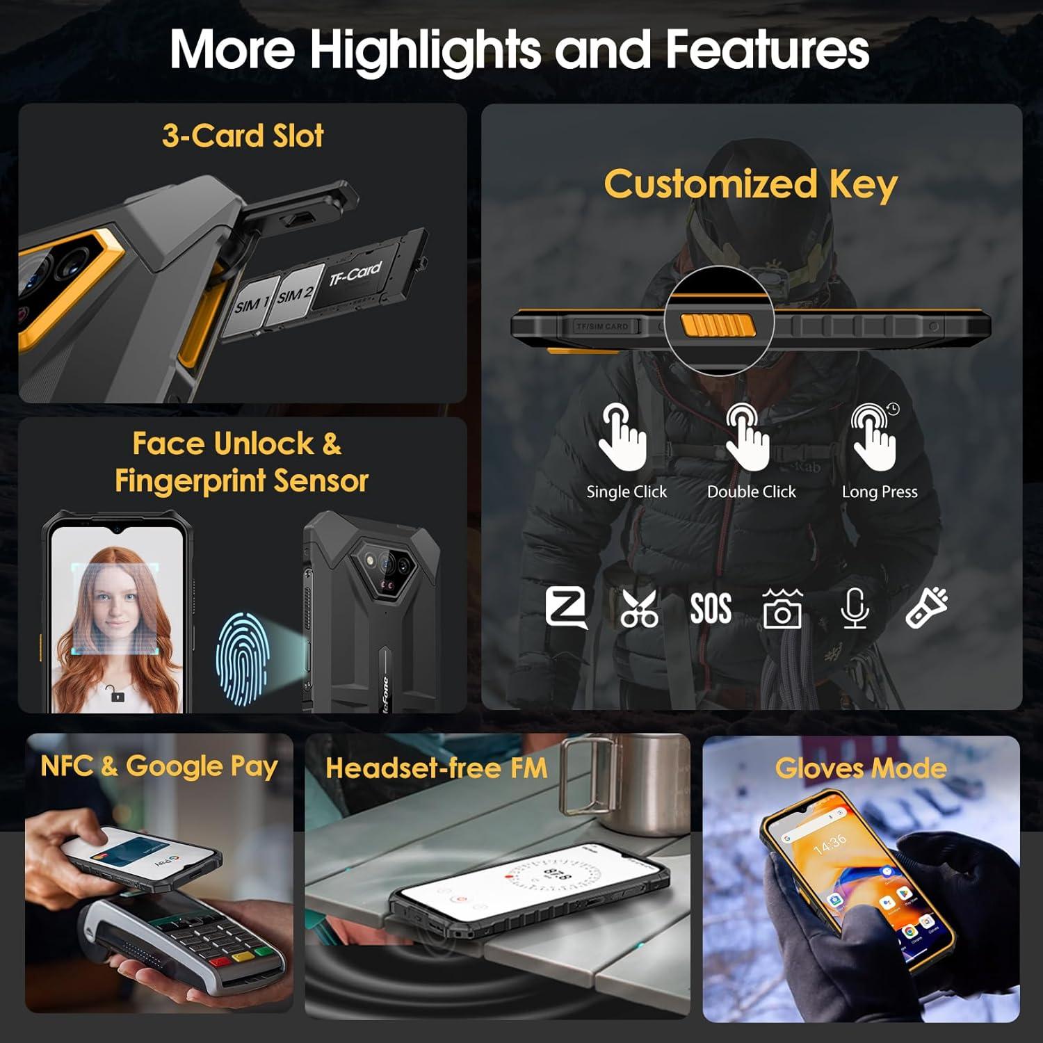 Smartphone Rugerizado Ulefone Armor X13 12GB RAM 64GB Negro