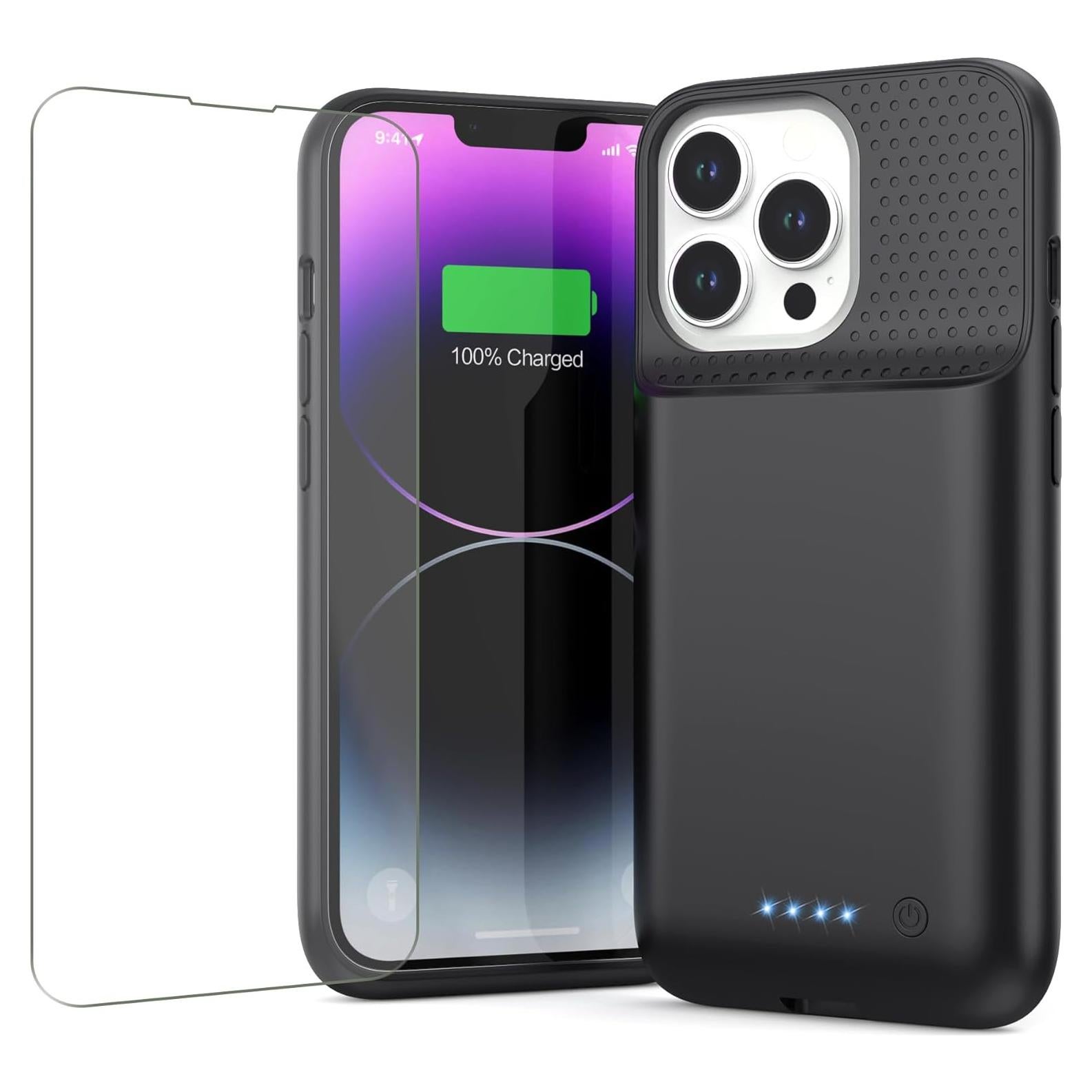 Funda de Batería Feob 7500mAh para iPhone 13/13 Pro/14 - Negro