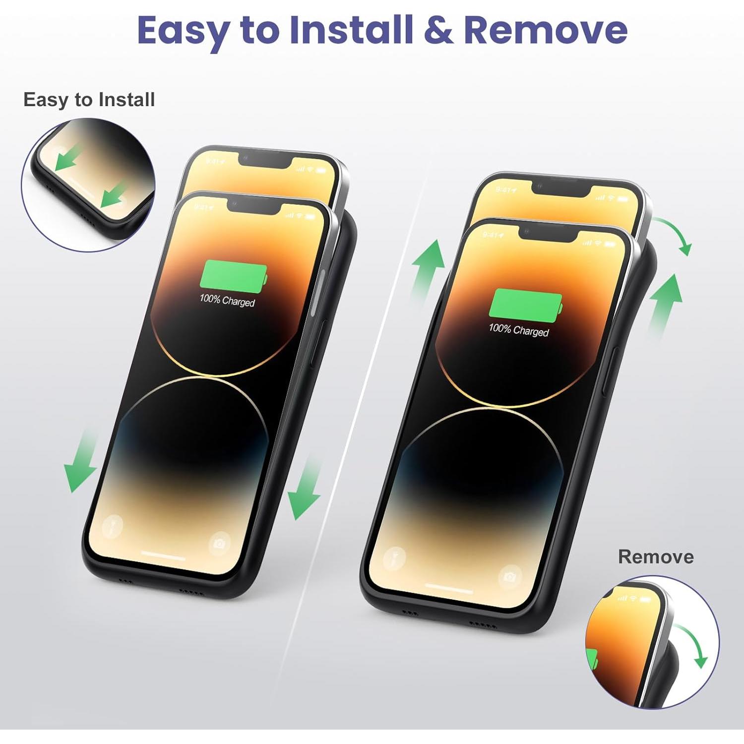 Funda de Batería 7500mAh Yacikos para iPhone 13/13 Pro/14