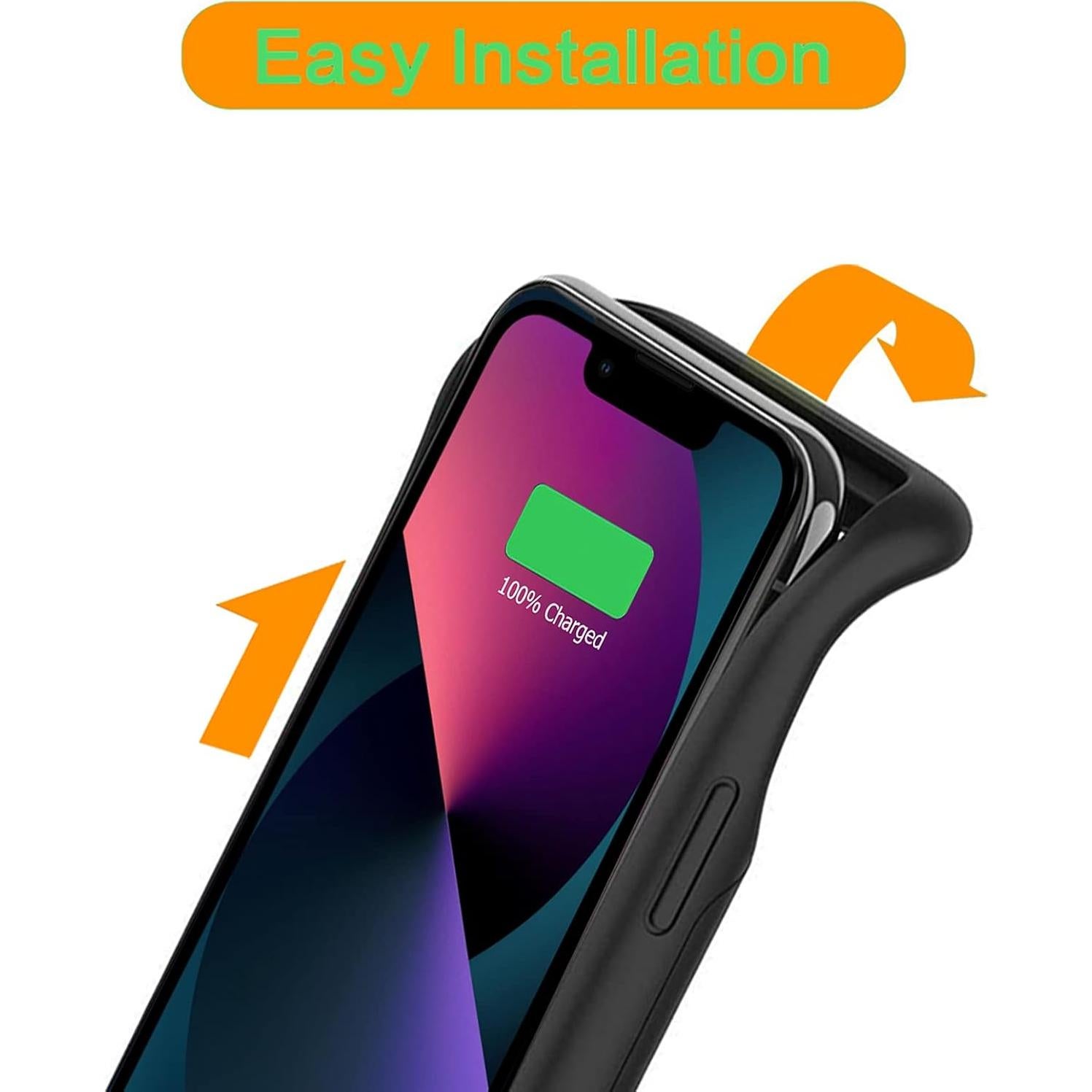 Funda de Batería 7000mAh para iPhone 13 - YINGYKJ Negra