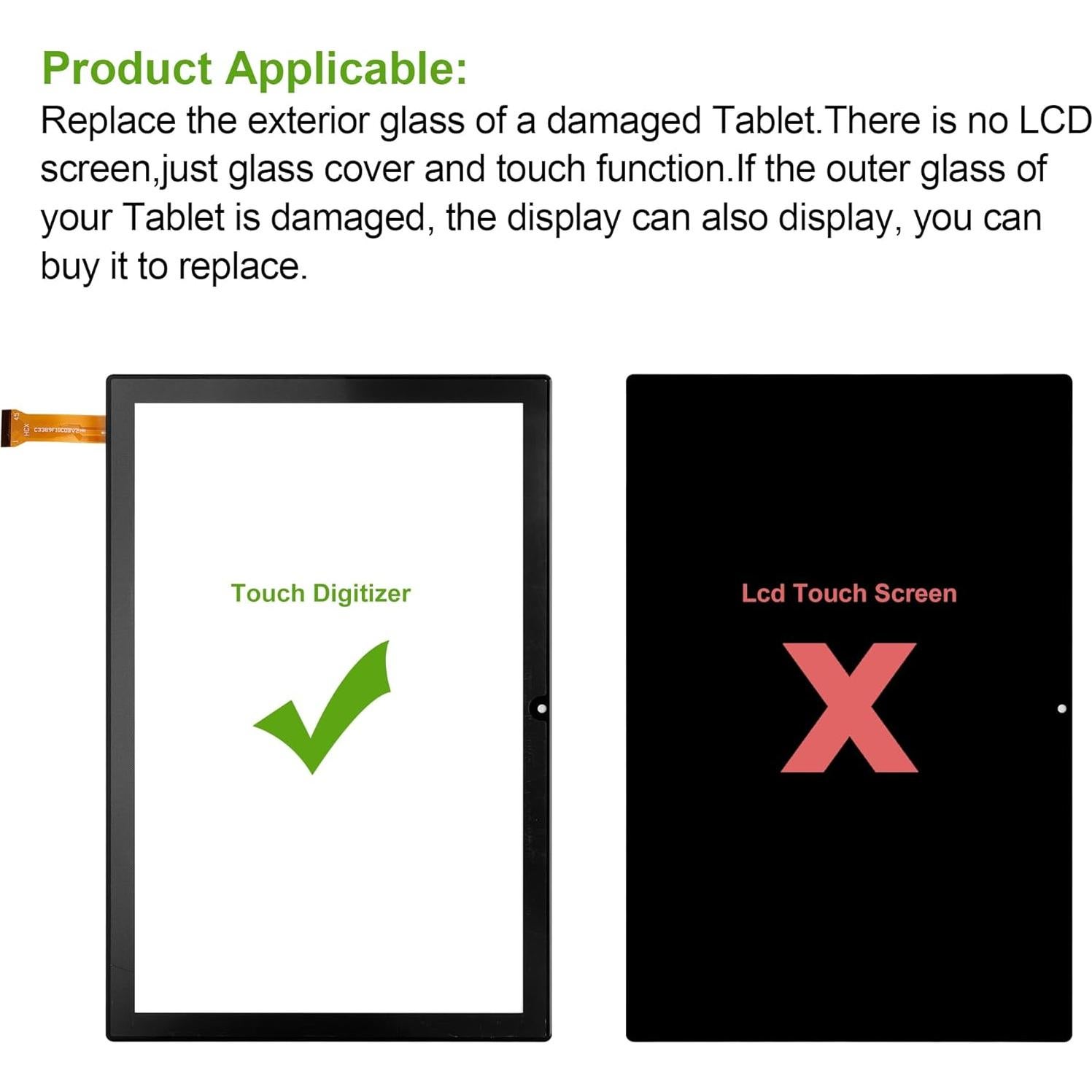 Cristal Frontal de Reemplazo Blackview Tab 8 con Kit de Herramientas