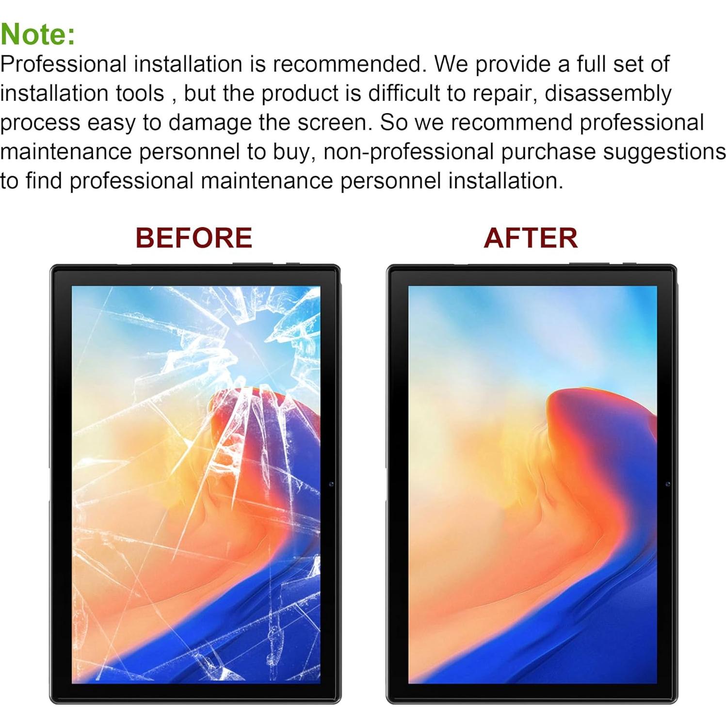 Cristal Frontal de Reemplazo Blackview Tab 8 con Kit de Herramientas