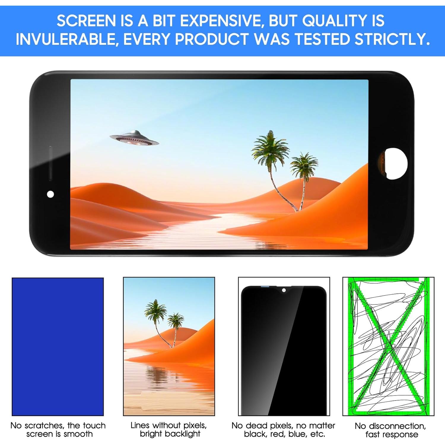 Reemplazo Pantalla LCD Táctil Negra para iPhone SE 2022