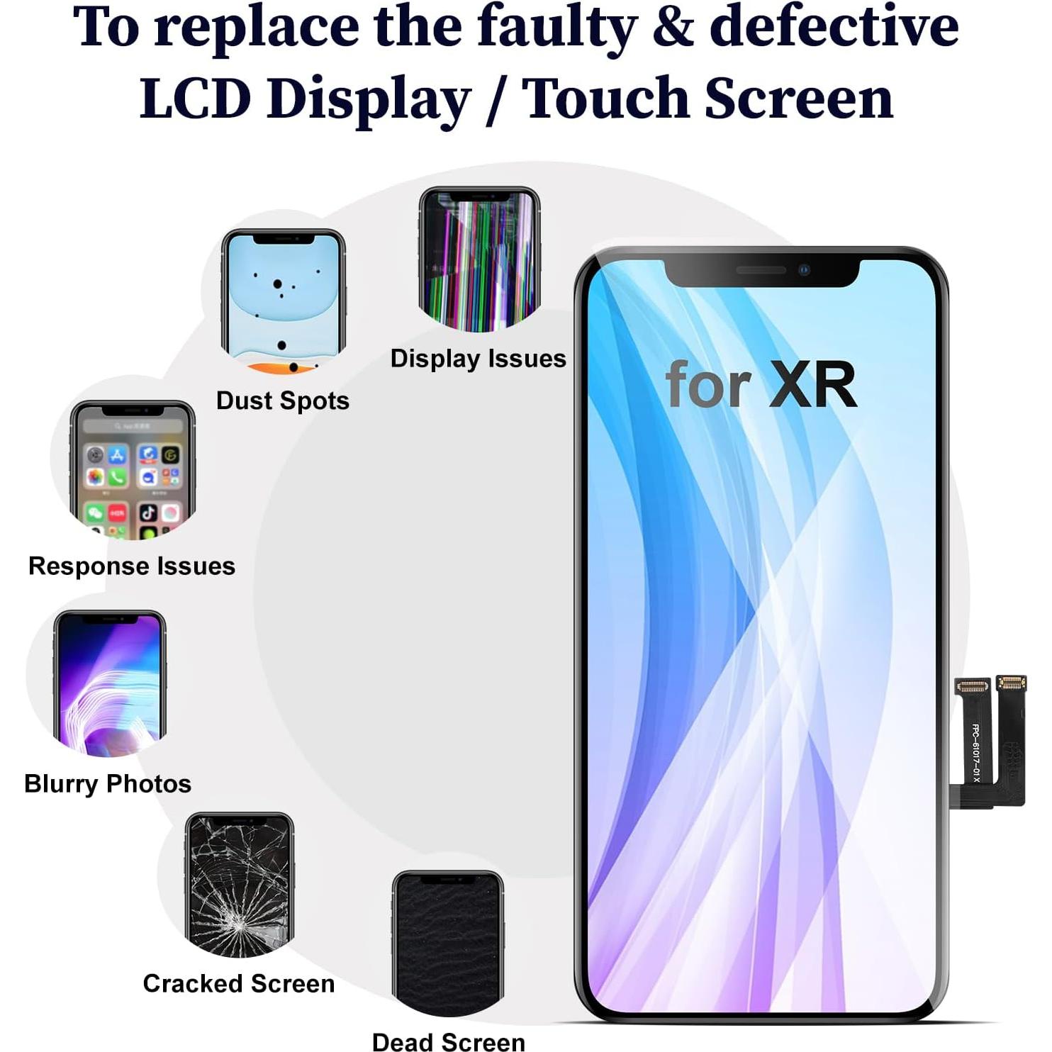 Reemplazo Pantalla LCD FHD 3D Touch iPhone XR FOOBONG