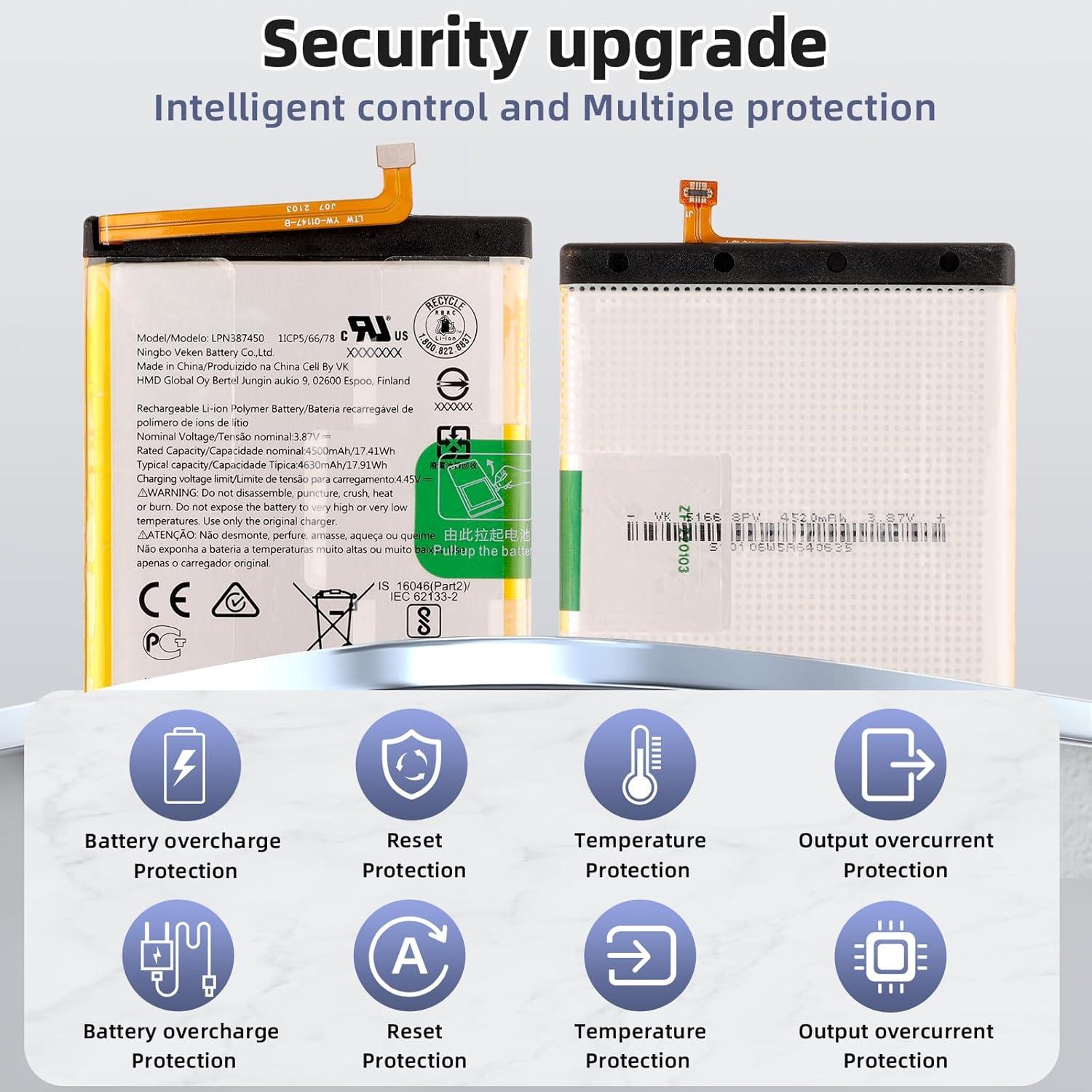 Batería de Reemplazo LPN387450 para Nokia XR20 4630mAh