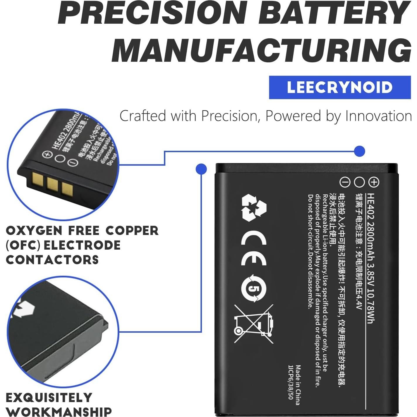 Batería de Reemplazo HE402 2800mAh para Nokia 2760 Flip