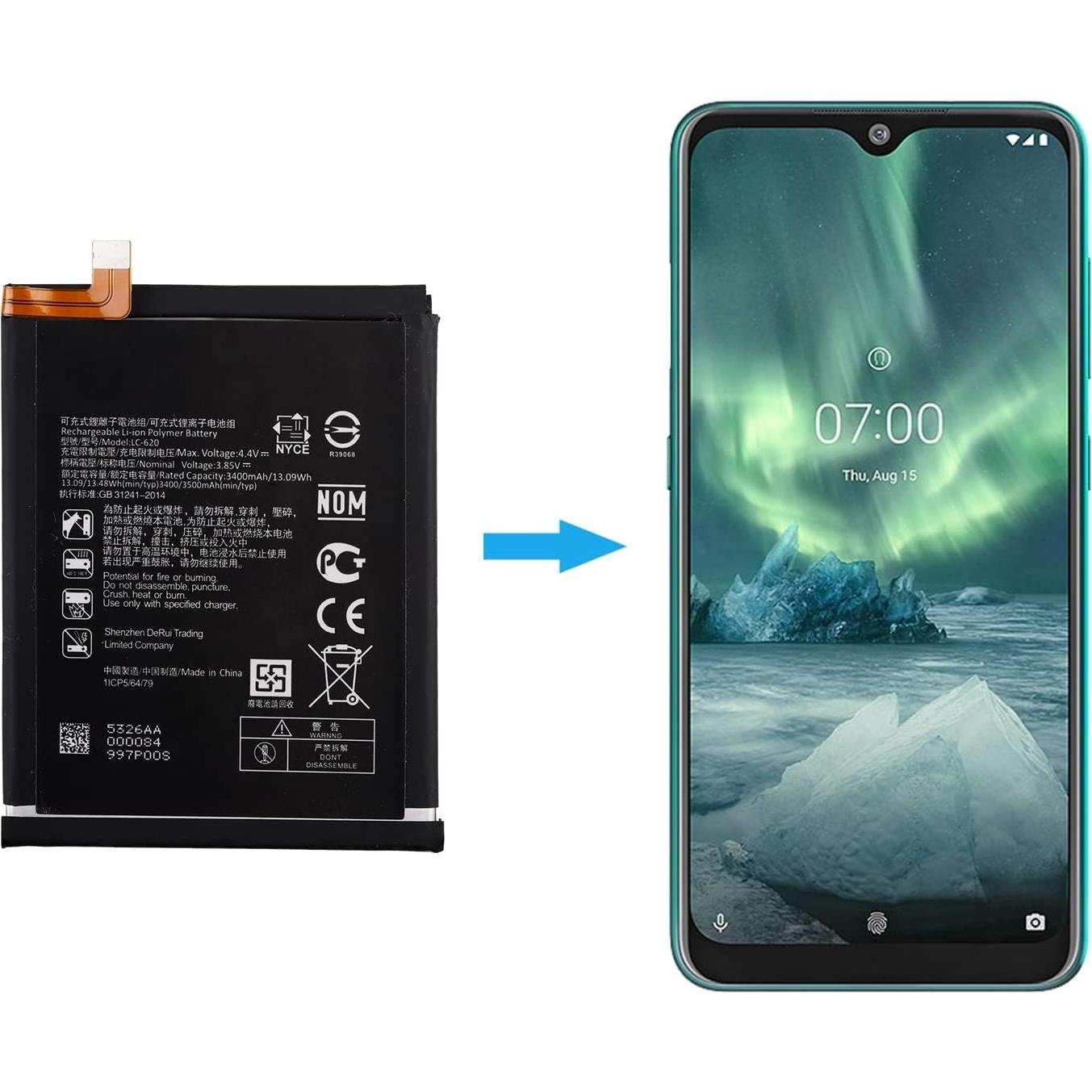 Batería Duotipa LC-620 3400mAh Compatible Nokia 7.2/6.2