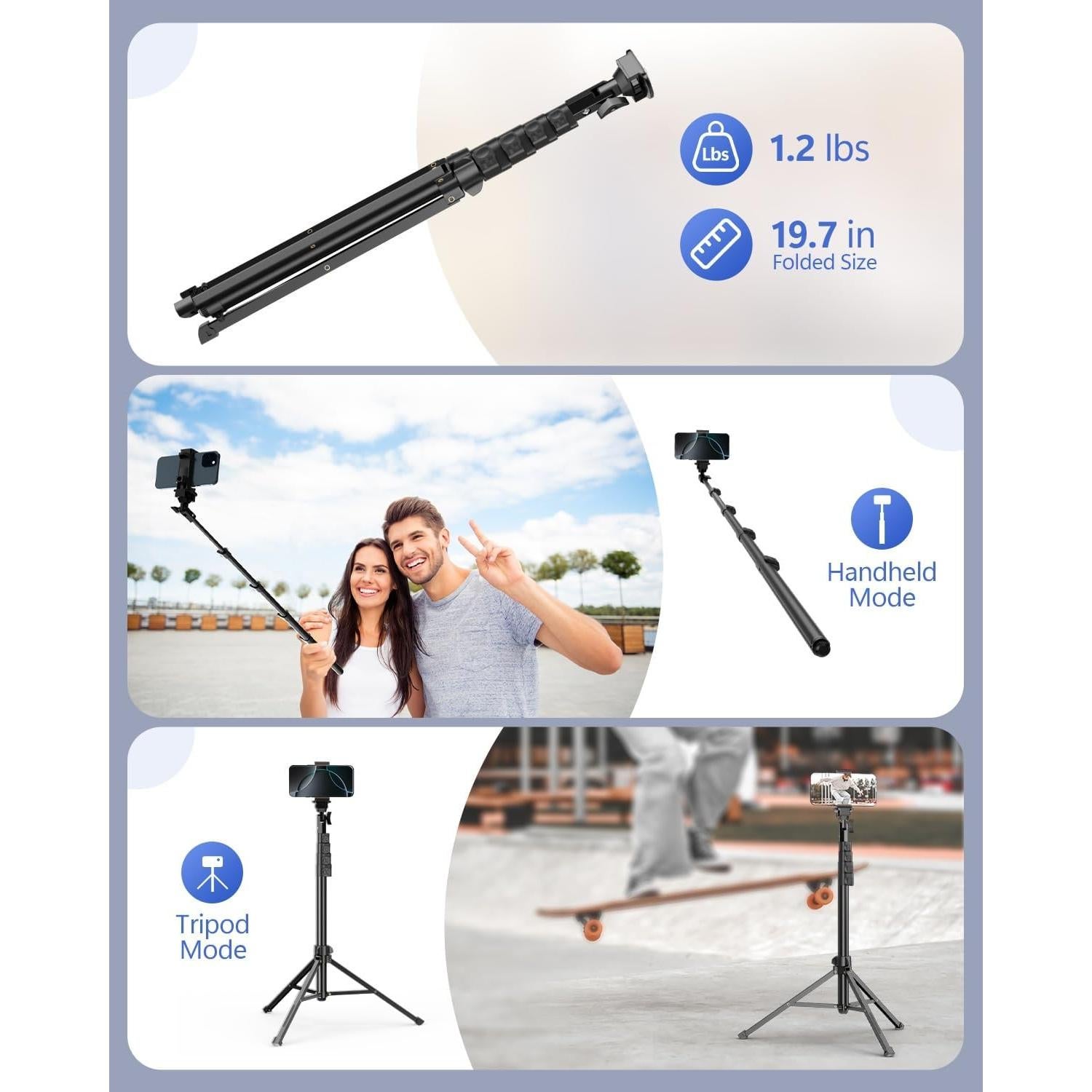 Soporte trípode EMART 62 cm ajustable para celular