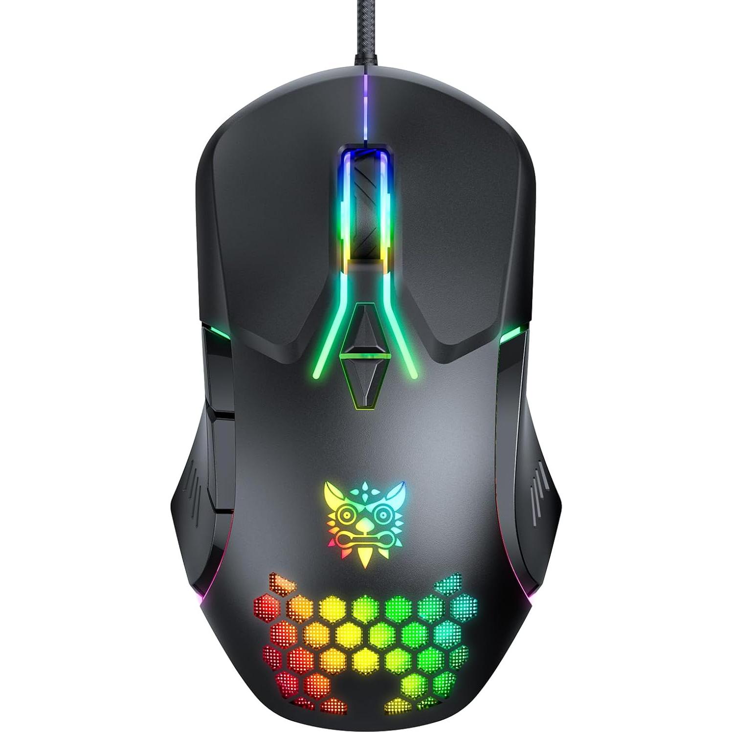 Ratón Gaming ONIKUMA CW902 Negro RGB Ergonómico 7 Botones