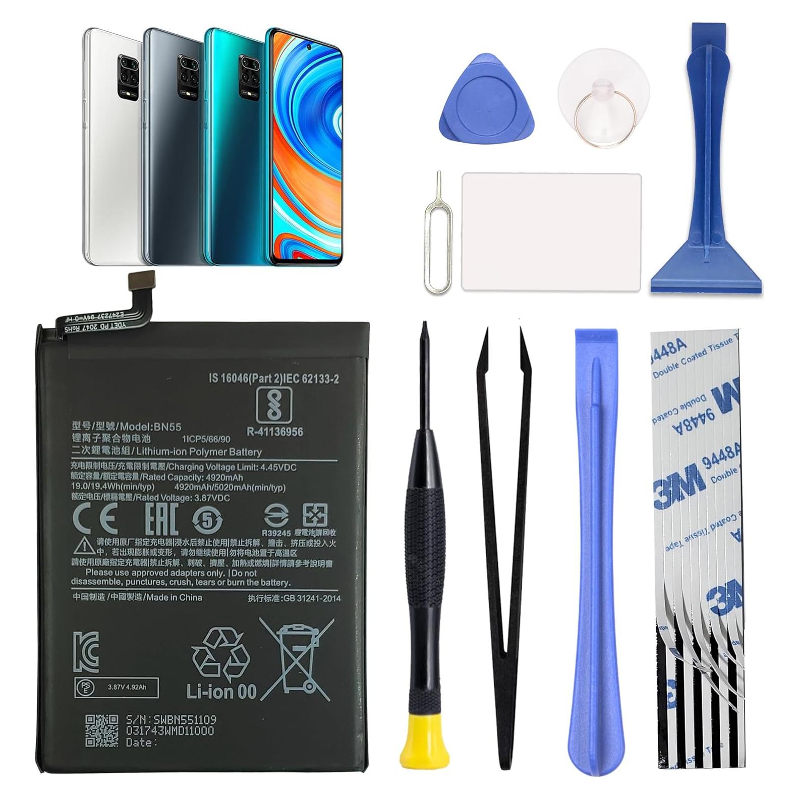 Batería de Reemplazo BN55 GREEN FUSION para Xiaomi Redmi Note 9S