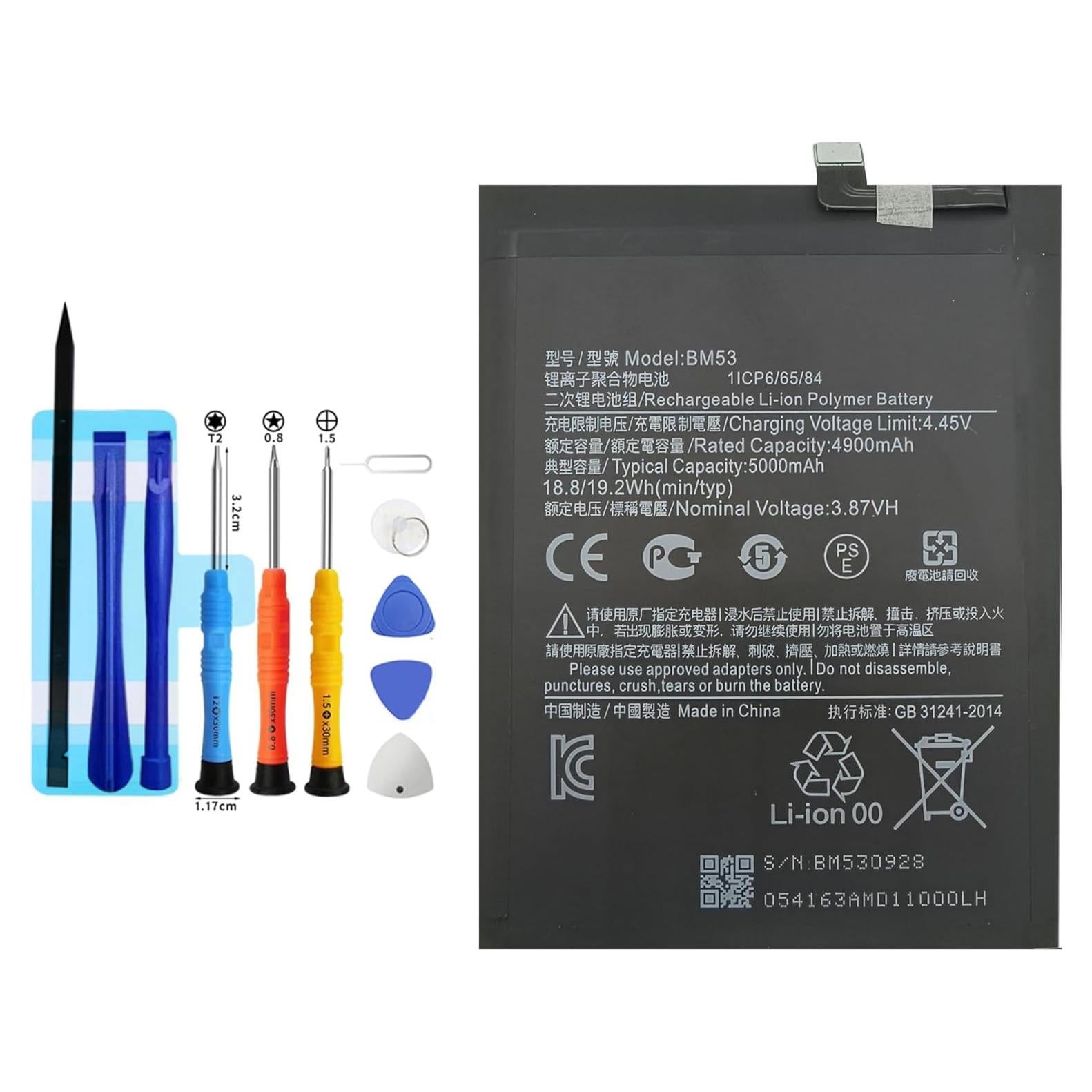 Batería de Reemplazo BM53 para Xiaomi 10T Mi 10T Pro K30S