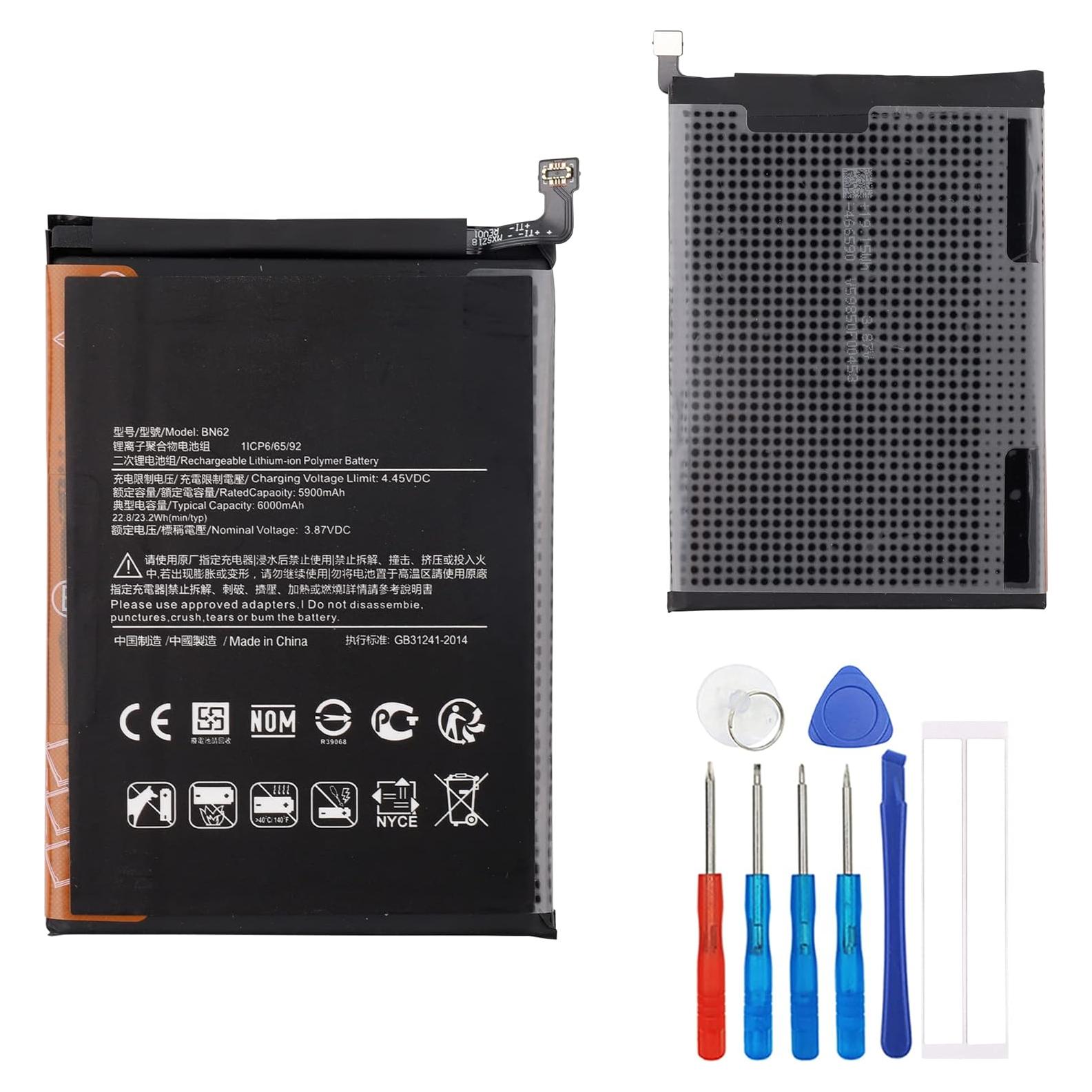 Batería de Reemplazo BN62 6000mAh para Xiaomi Pocophone Poco M3
