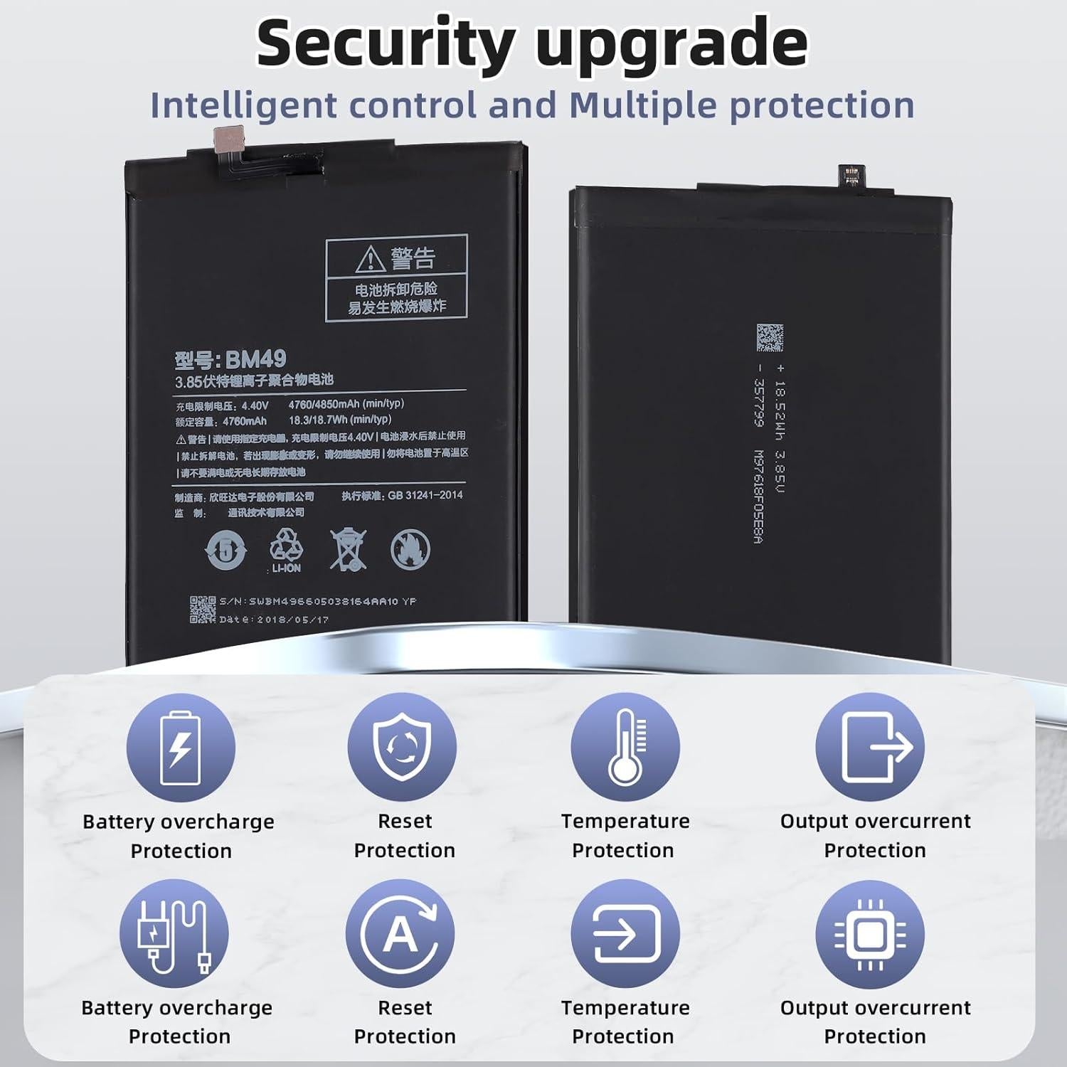 Batería de Reemplazo BM49 Xiaomi Mi Max 4850mAh 4.4V