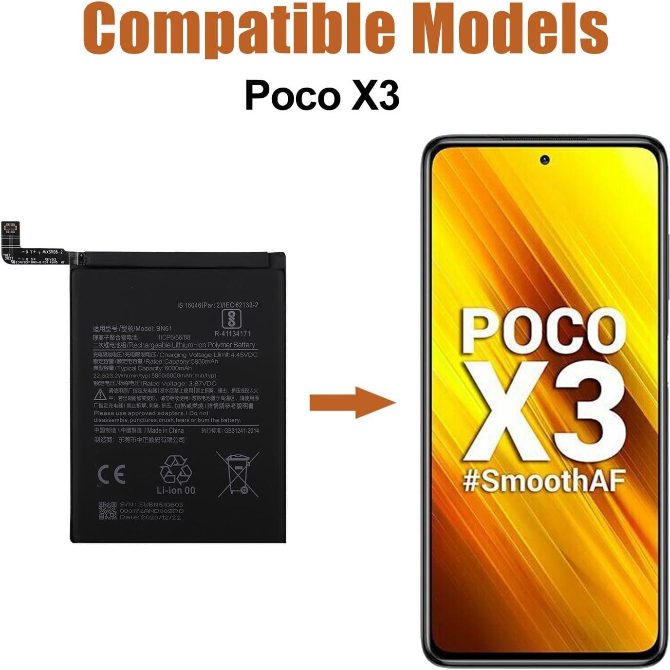 Batería Duotipa BN61 para Xiaomi Poco X3 5850mAh + Herramientas