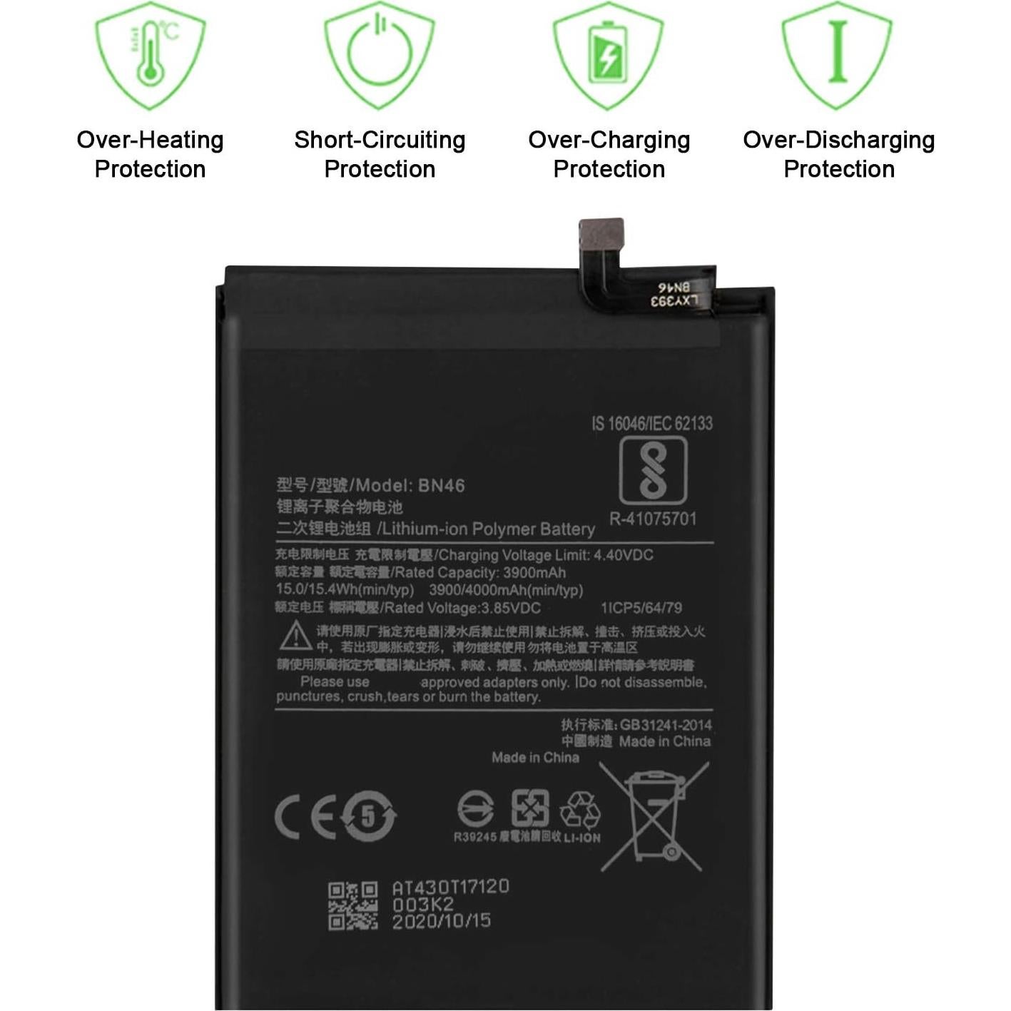 Batería WUHAO BN46 para Xiaomi Redmi Note 8 + Kit Herramientas